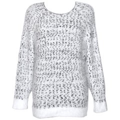 Nina Ricci Black and White Angora Sweater