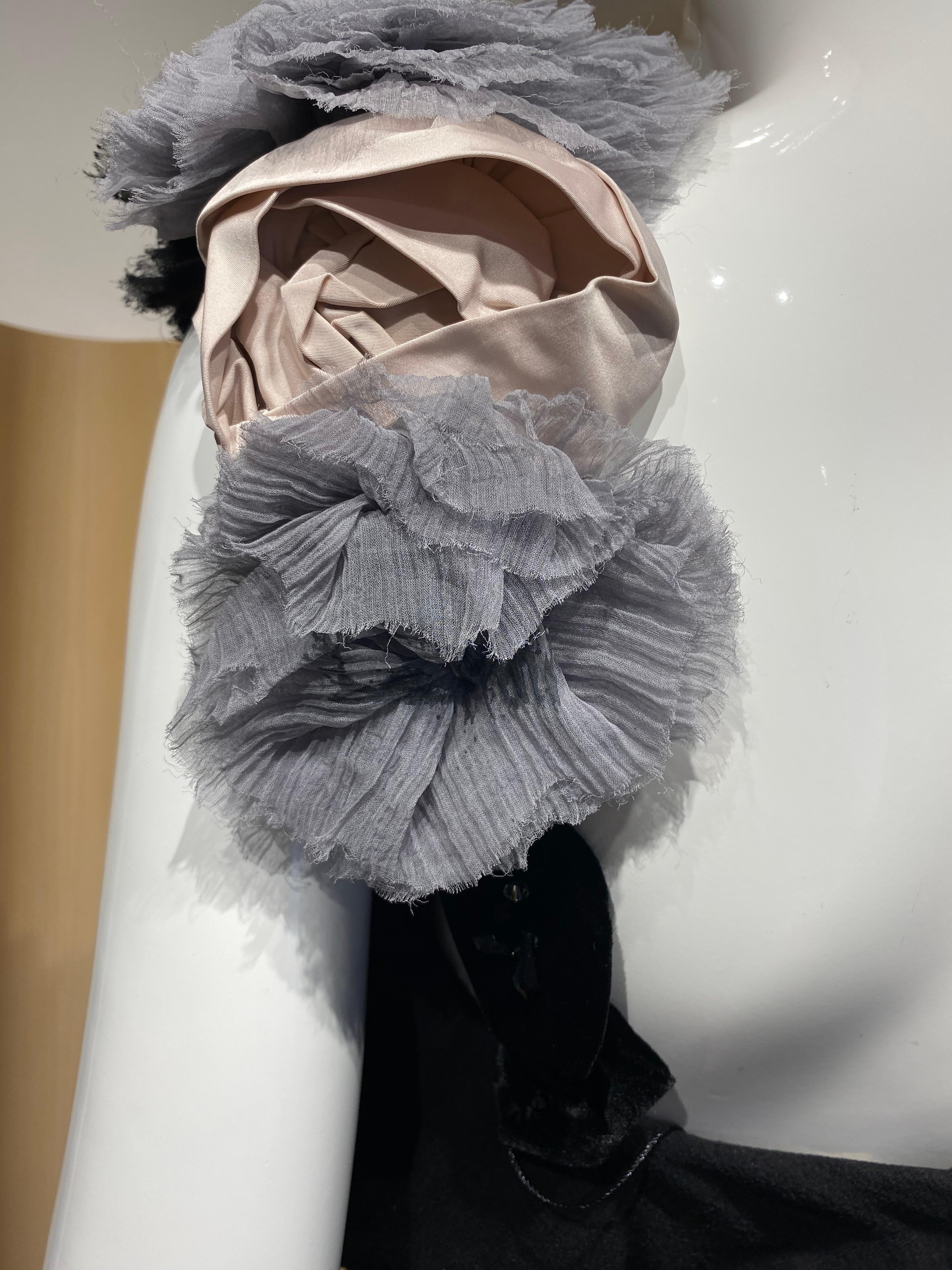 Nina Ricci - Vestito da cocktail nero con coccarda in vendita 2