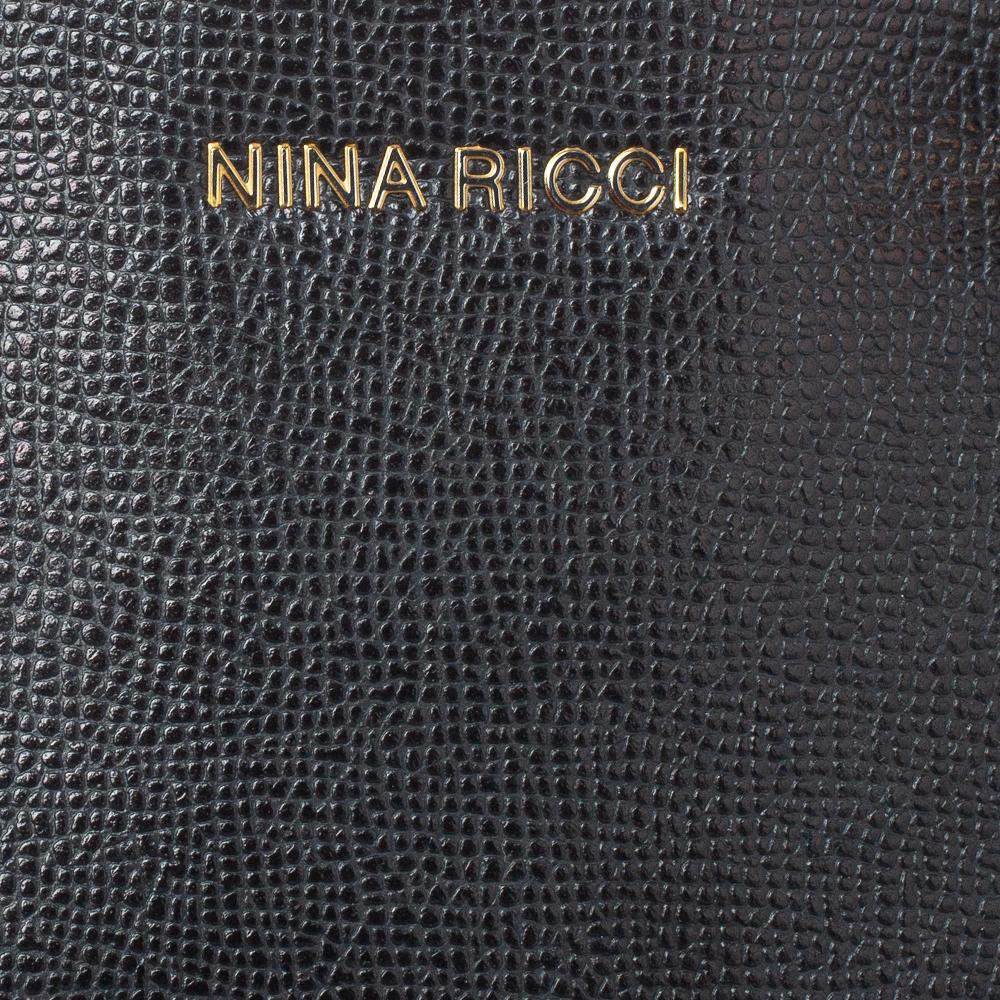 Nina Ricci Black Leather Double Zip Tote In Good Condition In Dubai, Al Qouz 2