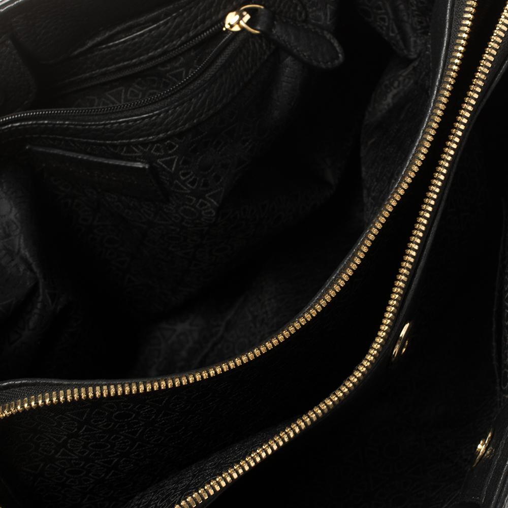 Nina Ricci Black Leather Zipped Tote 2