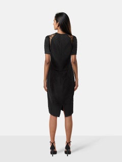 Nina Ricci Black Midi Short Sleeve Dress Size M