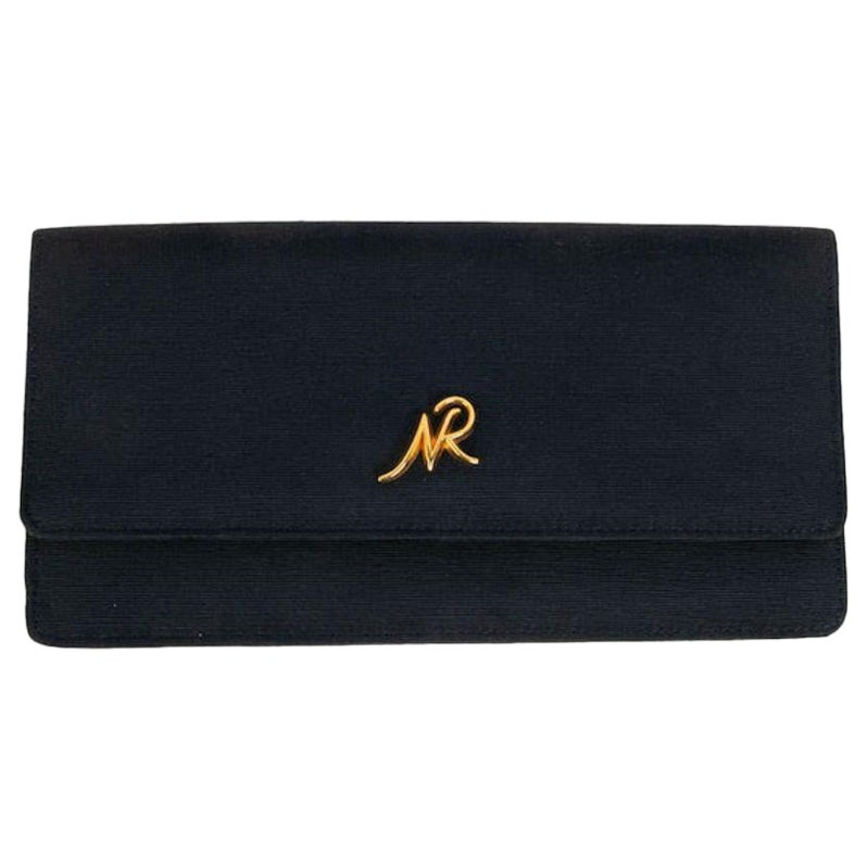 Schwarze Ottomane-Clutch von Nina Ricci im Angebot