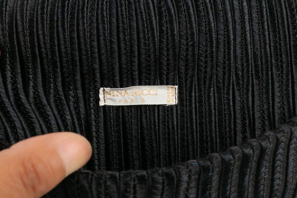 Schwarze Passementerie-Tasche von Nina Ricci im Angebot 2