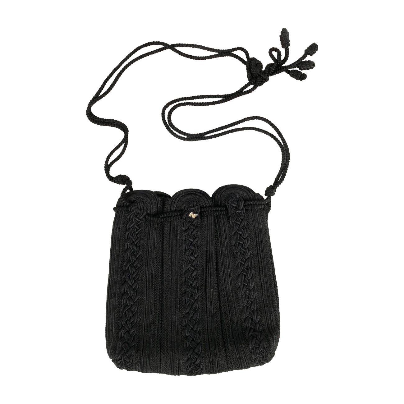 Schwarze Passementerie-Tasche von Nina Ricci