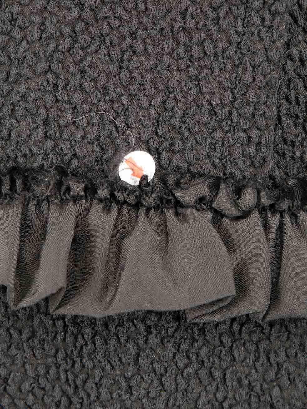 Nina Ricci - Mini robe noire bordée de volants, taille S Pour femmes en vente