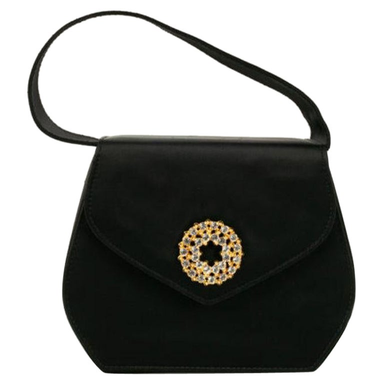 Nina Ricci Black Satin Evening Bag