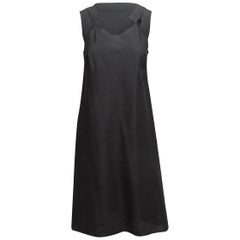 Nina Ricci Black Sleeveless Silk Dress