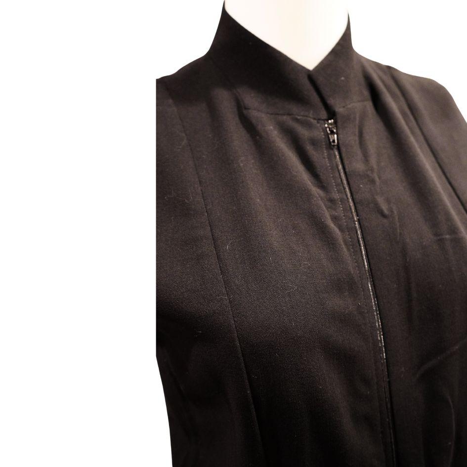 Nina Ricci Black Sleeveless Wool Jumpsuit For Sale 6