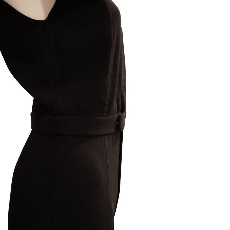 Nina Ricci Black Sleeveless Wool Jumpsuit For Sale 10