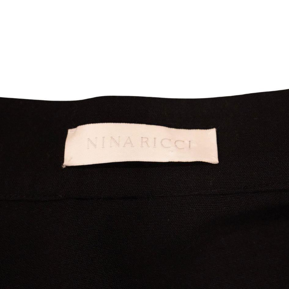 Nina Ricci Black Sleeveless Wool Jumpsuit In Good Condition For Sale In Beverly Hills, CA