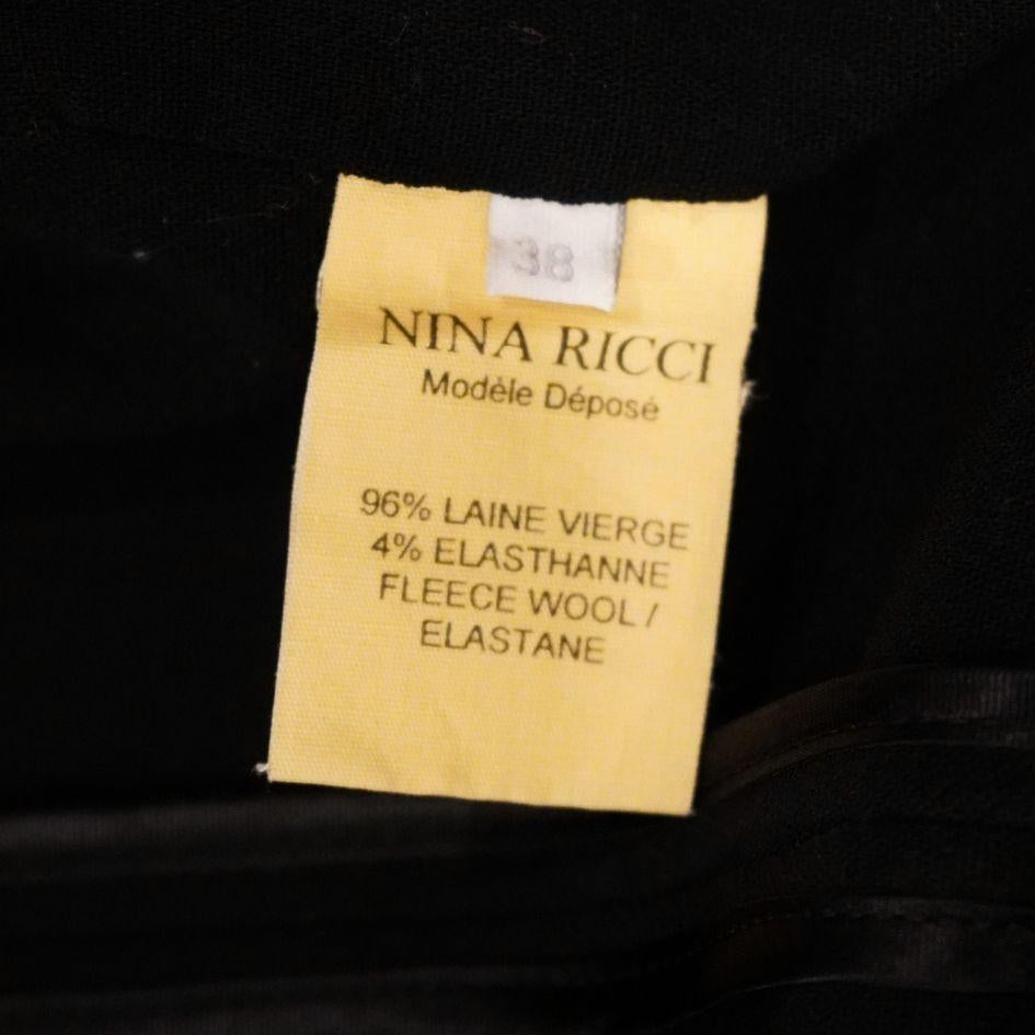 Women's Nina Ricci Black Sleeveless Wool Jumpsuit For Sale