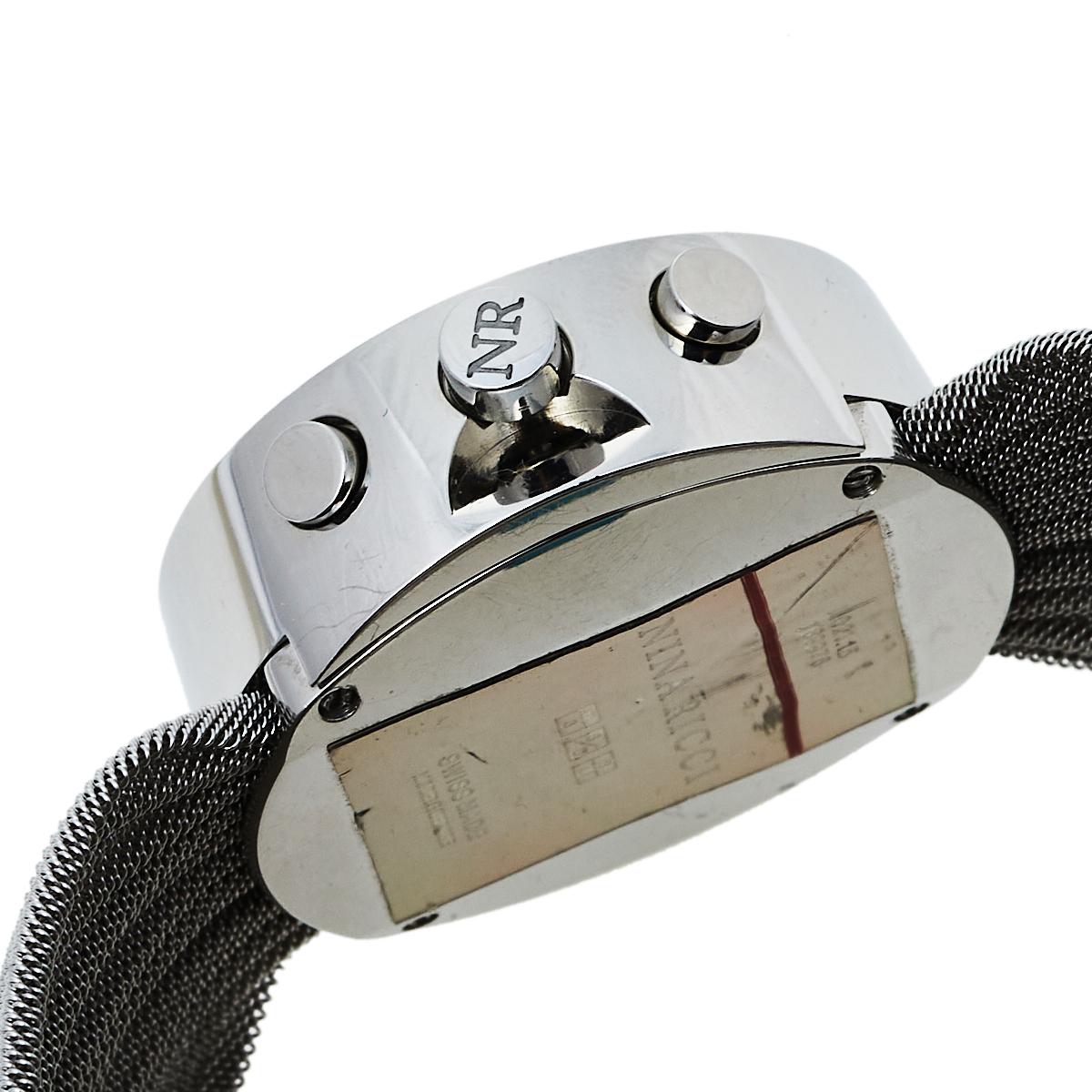 Nina Ricci Black Stainless Steel Diamonds N021.15 Chronograph Women's Wristwatch 1