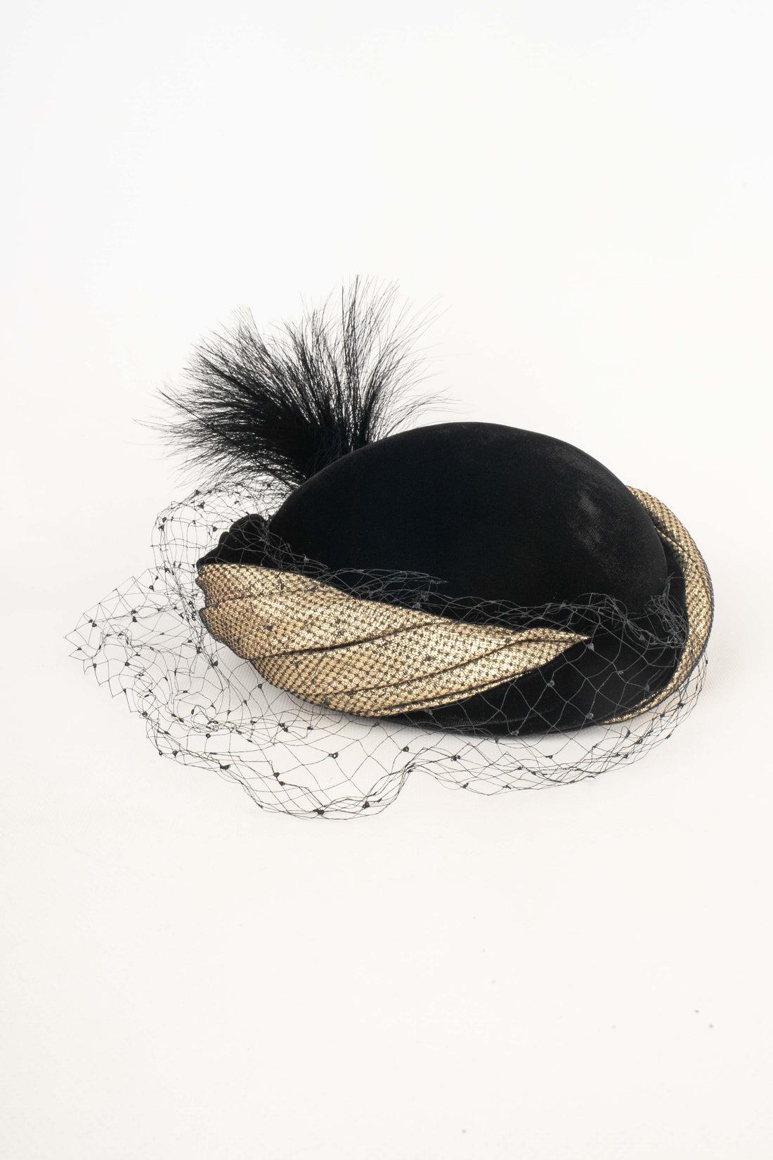  Chapeau-fascinateur en velours noir de Nina Ricci Pour femmes 