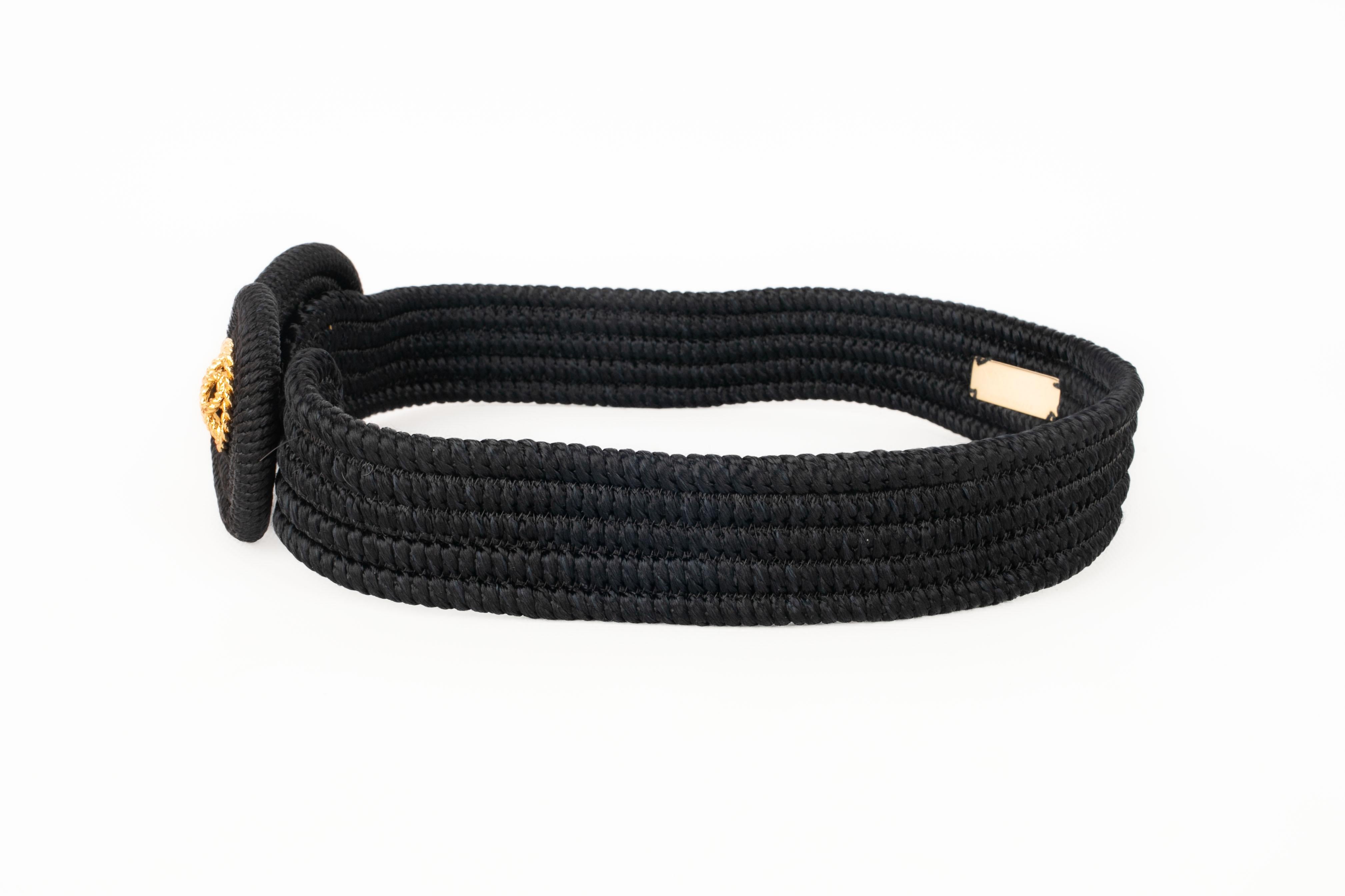 Noir Ceinture noire vintage NINA RICCI en vente