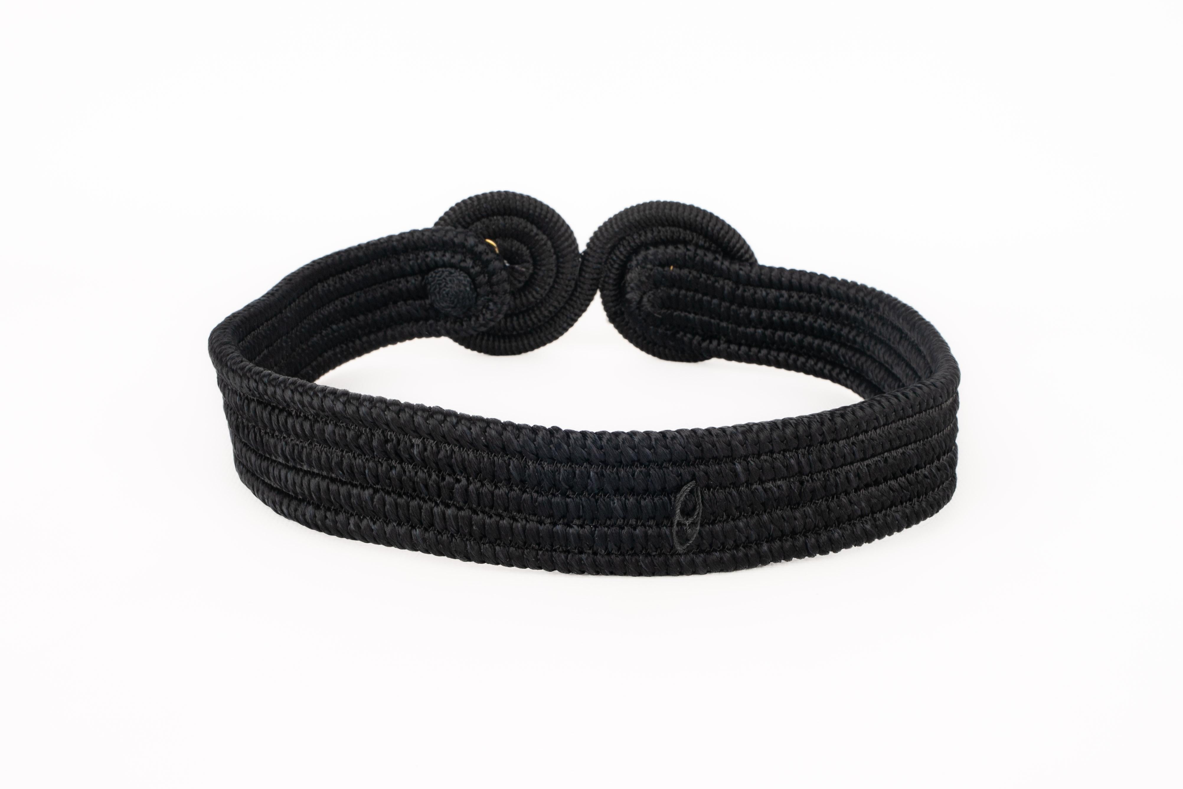Ceinture noire vintage NINA RICCI Excellent état - En vente à SAINT-OUEN-SUR-SEINE, FR