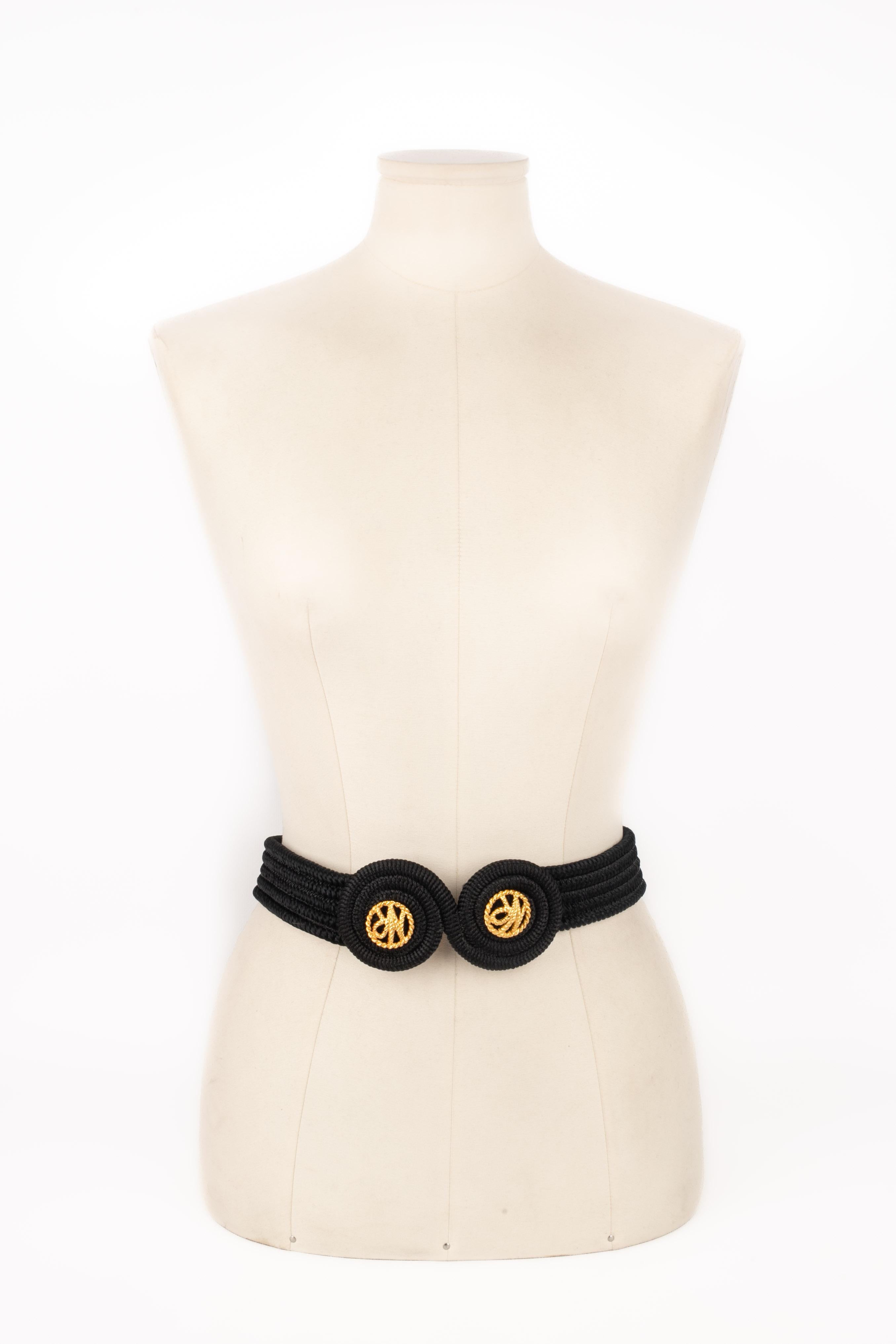 Ceinture noire vintage NINA RICCI en vente 3
