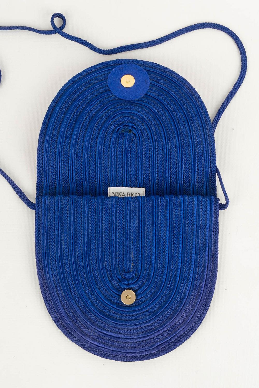 Blaue Passementerie-Tasche von Nina Ricci im Angebot 2