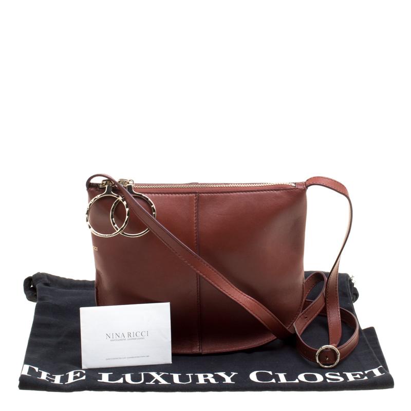 Nina Ricci Brown Leather Kuti Small Shoulder Bag 7