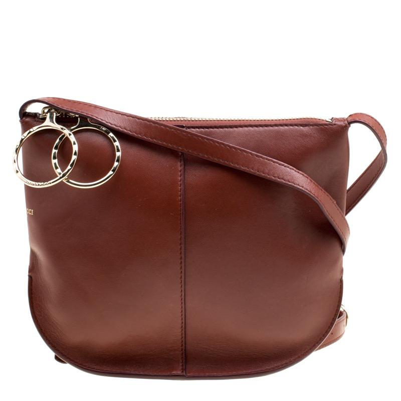 Nina Ricci Brown Leather Kuti Small Shoulder Bag