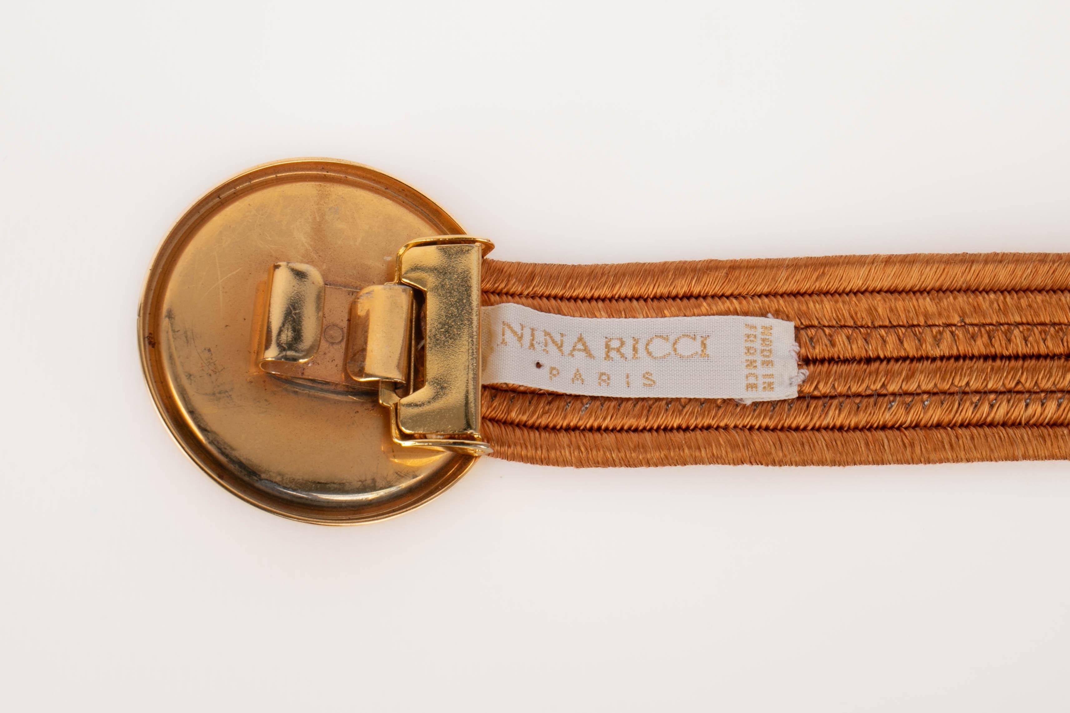 NINA RICCI cinturón vintage marrón en venta 2