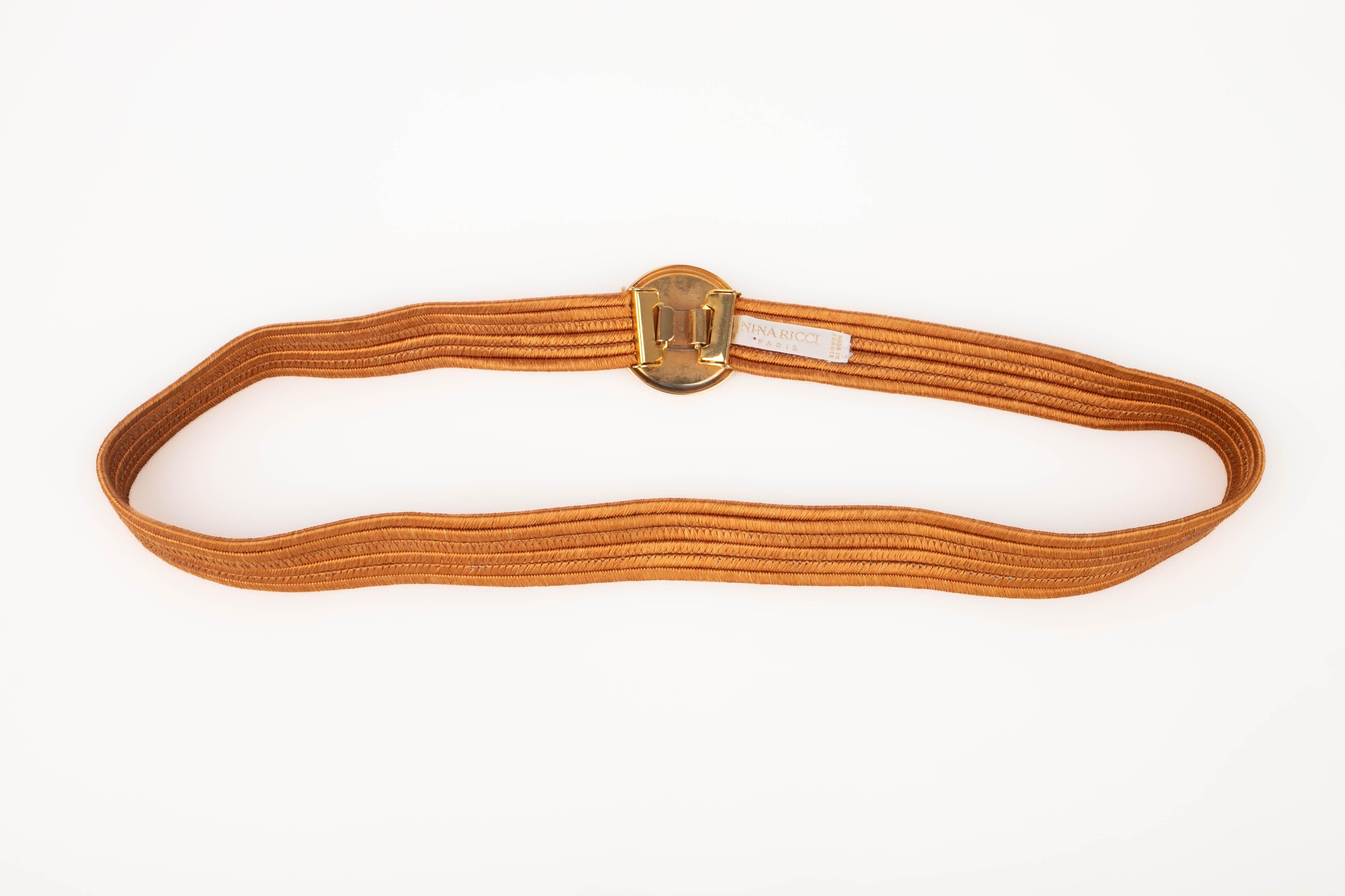 NINA RICCI cinturón vintage marrón en venta 3