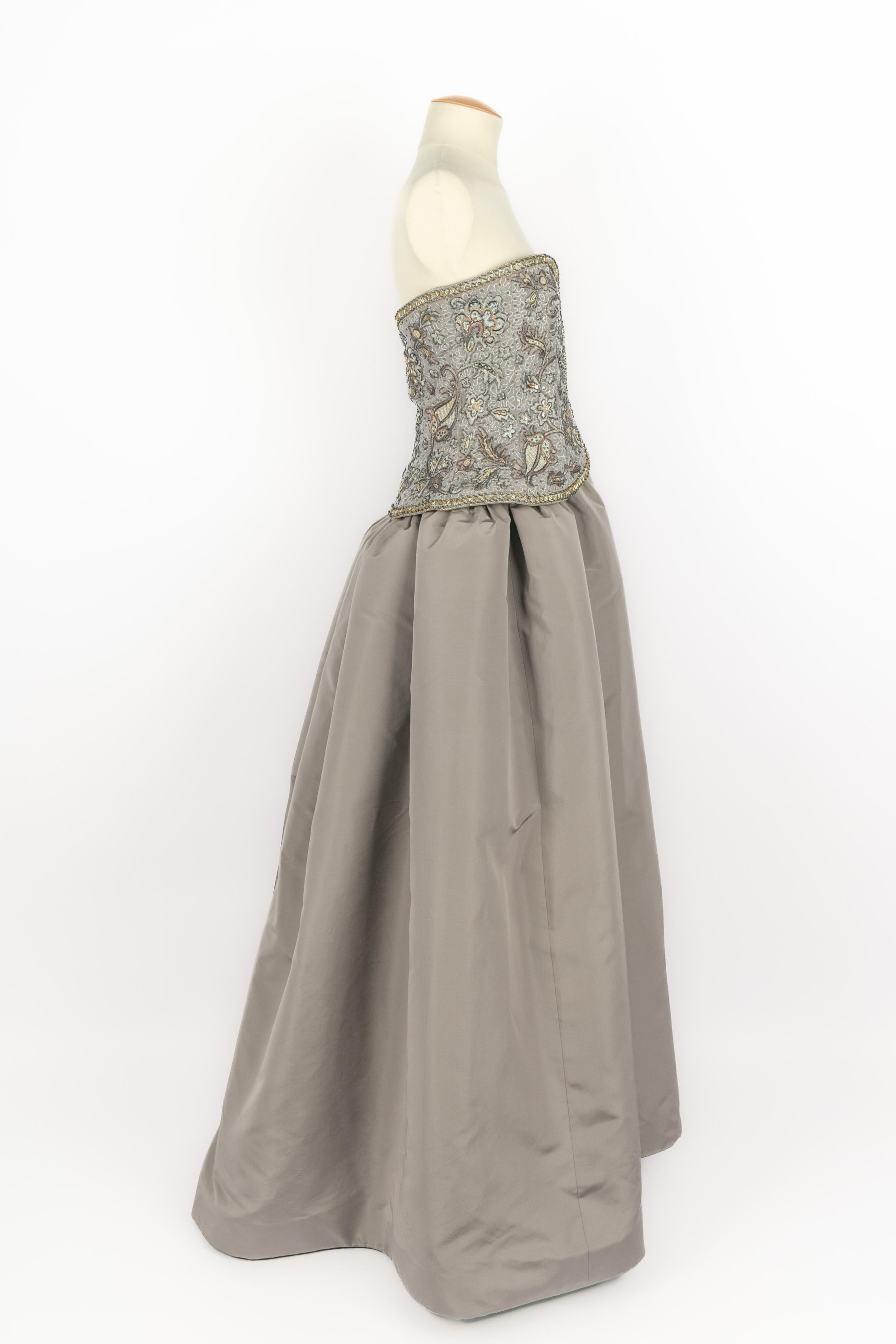 Nina Ricci Bustierkleid Haute Couture Damen im Angebot