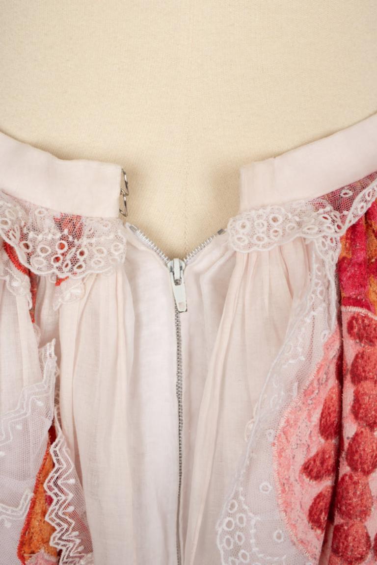Jupe longue en coton Organdie de Nina Ricci en vente 1