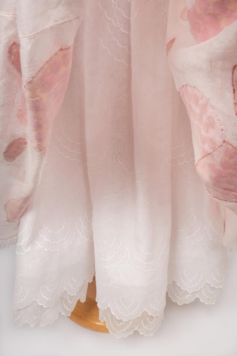 Nina Ricci Cotton Organdie Maxi Skirt For Sale 4