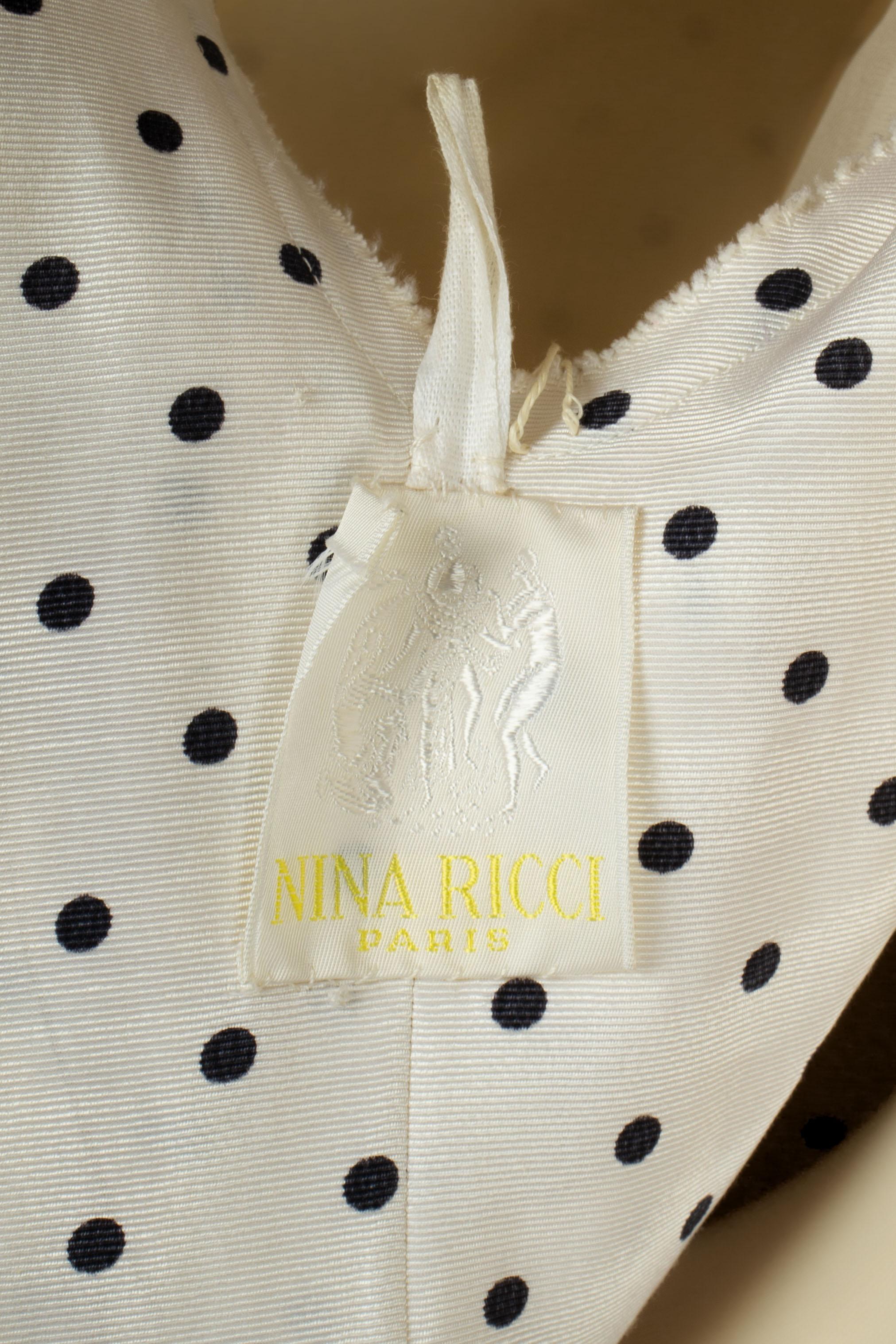 Nina Ricci abito a pois Haute Couture in vendita 6