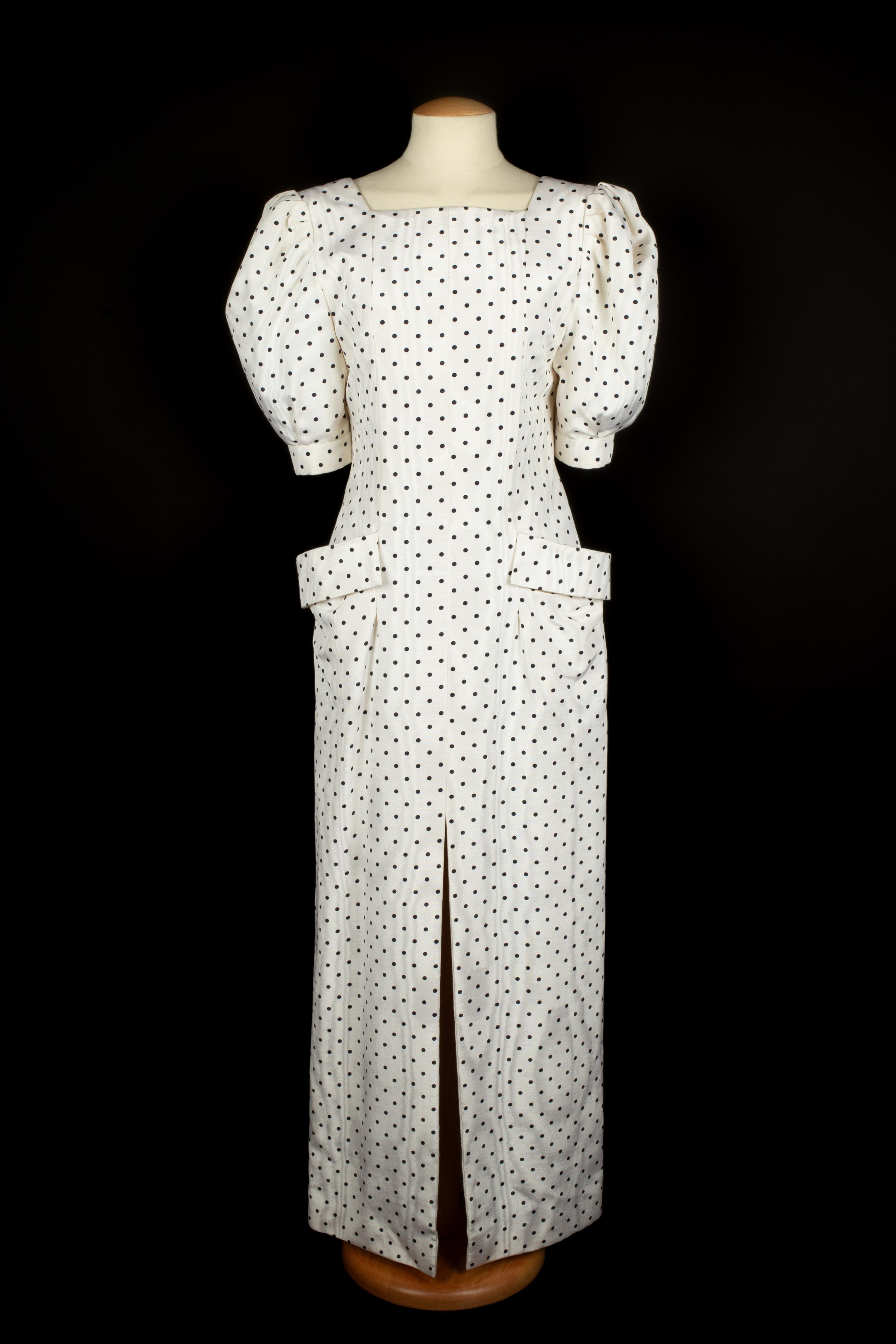 Nina Ricci abito a pois Haute Couture in vendita 1