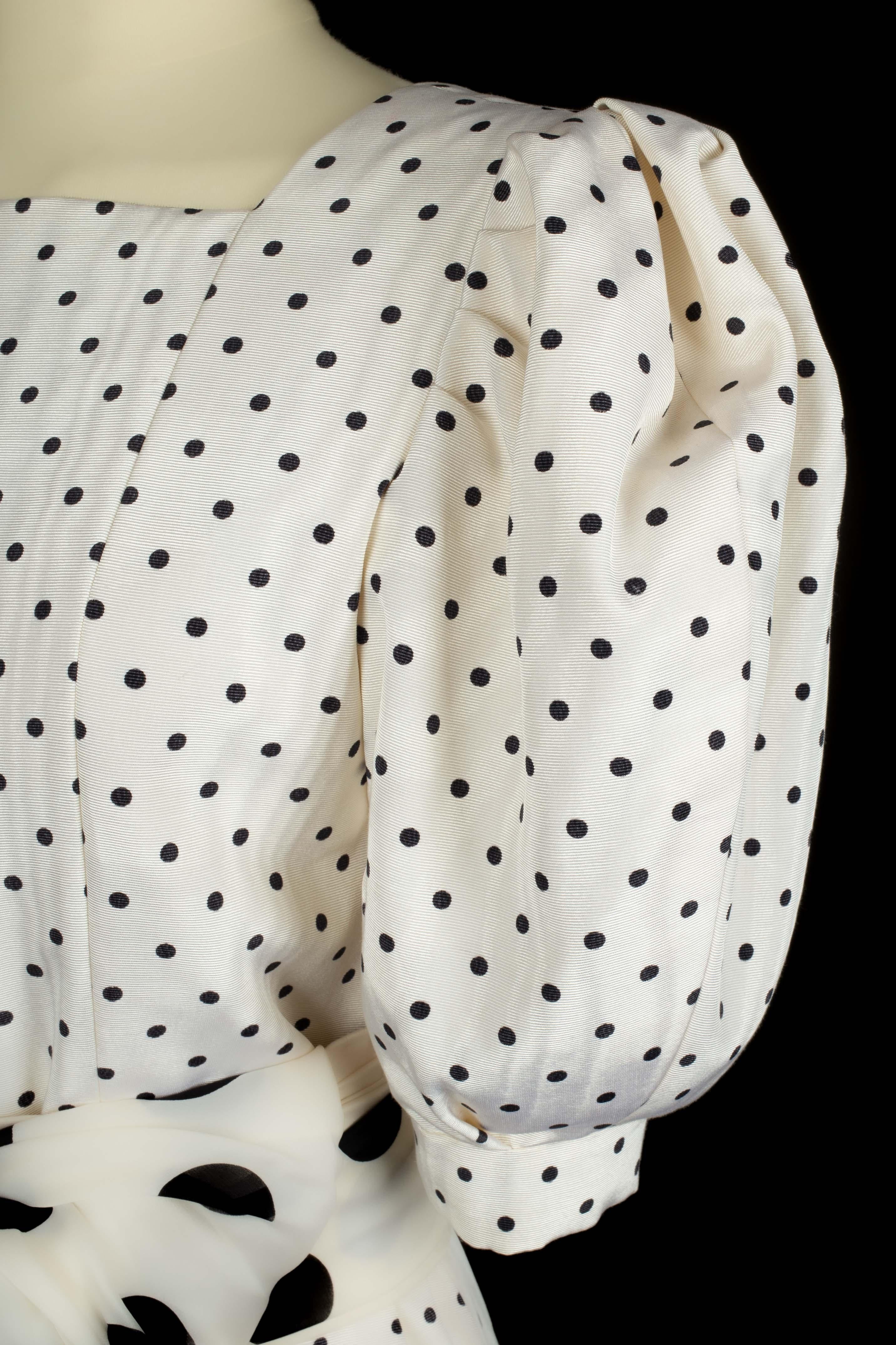 Nina Ricci abito a pois Haute Couture in vendita 2