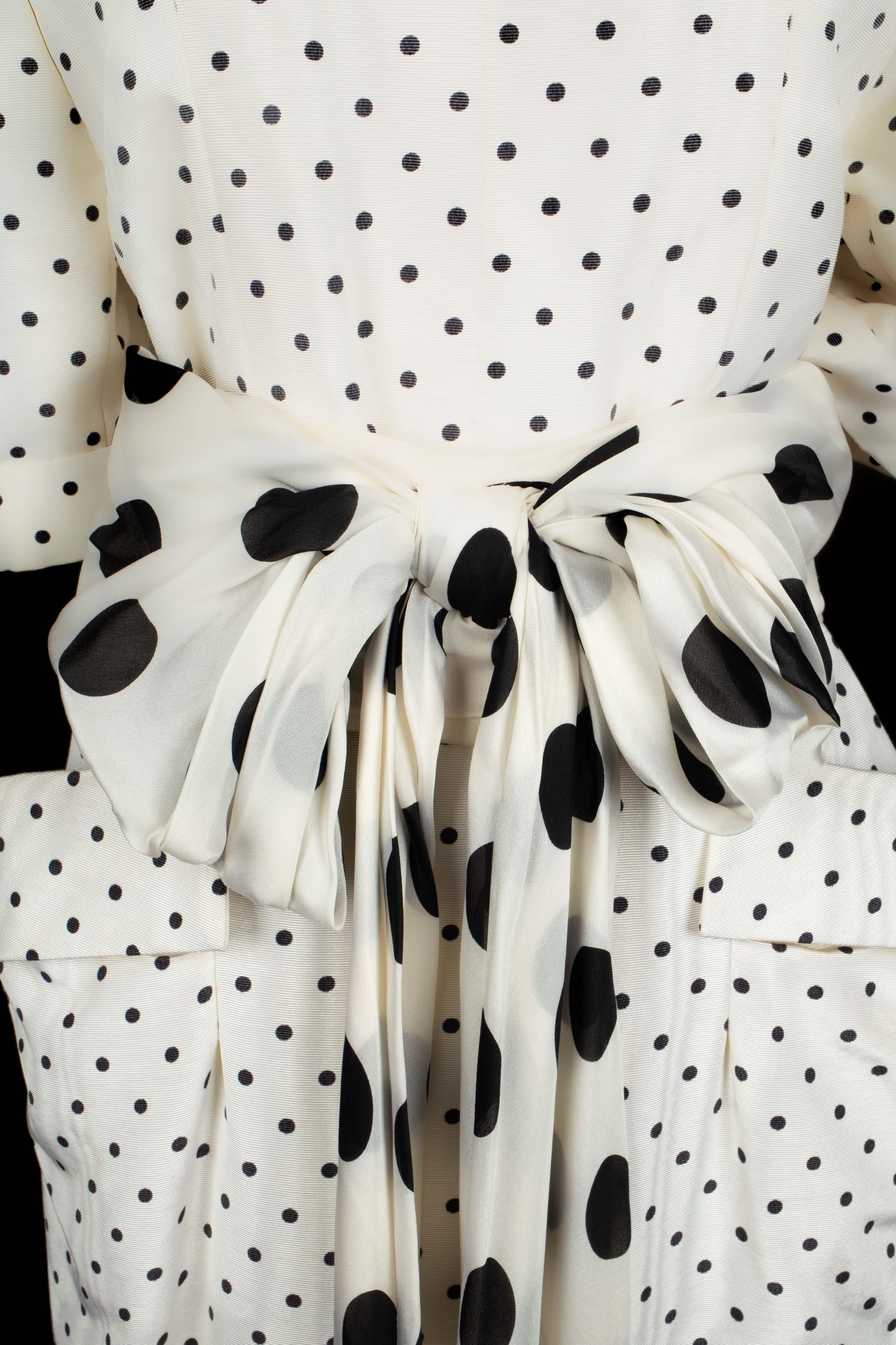 Nina Ricci abito a pois Haute Couture in vendita 3