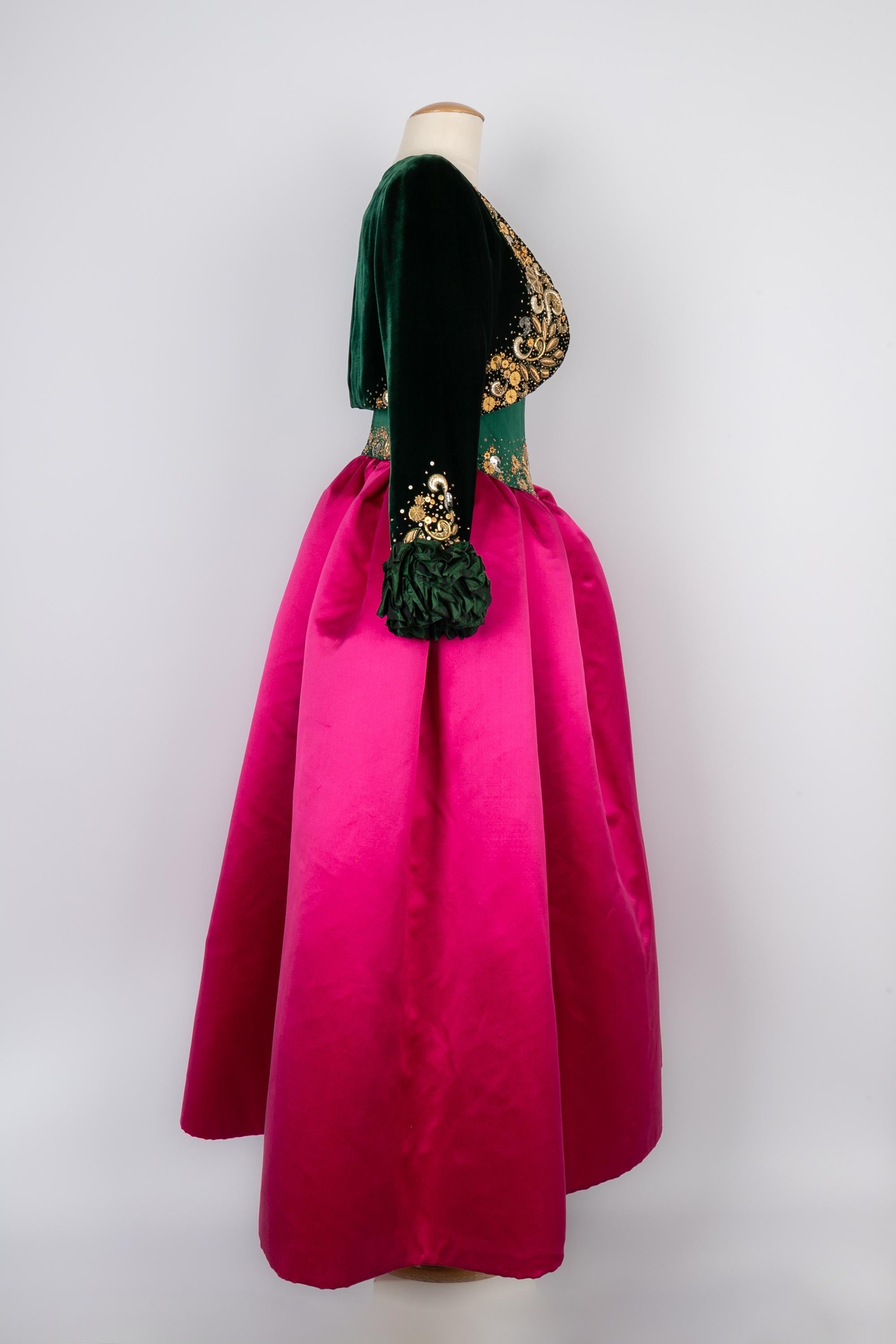Women's Nina Ricci dress Haute Couture 1991/1992 For Sale