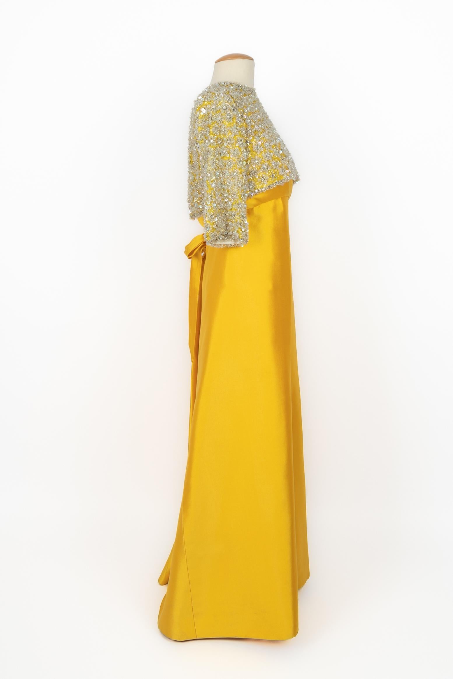 Nina Ricci Kleid Haute Couture (Gelb) im Angebot