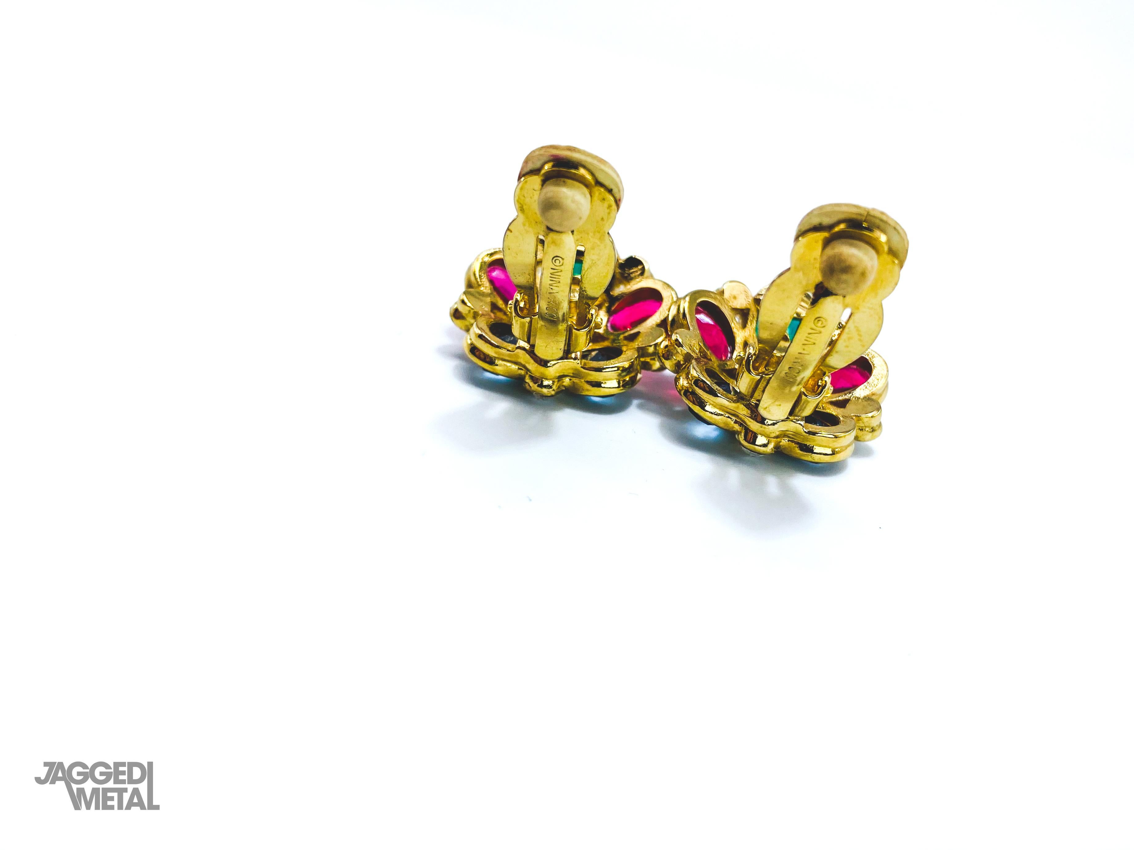 NINA RICCI Earrings Vintage 1980s 4