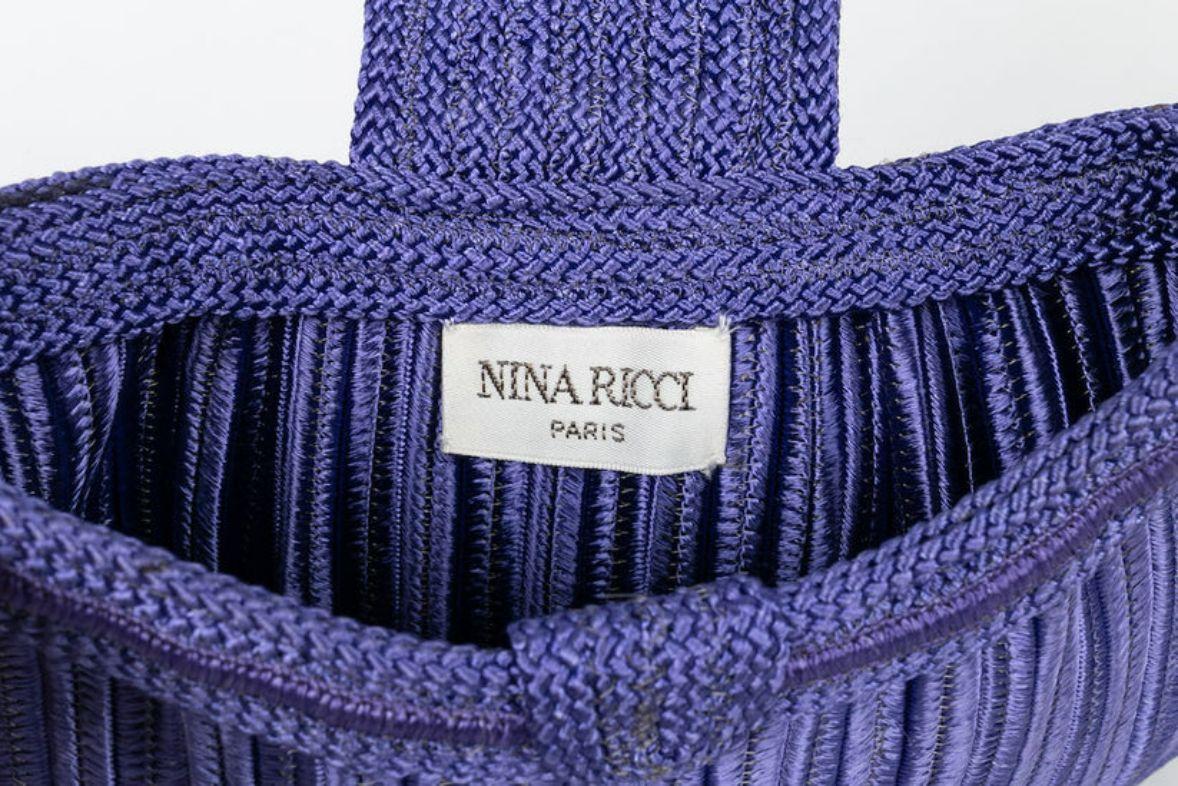 Nina Ricci - Sac de soirée bleu en vente 5
