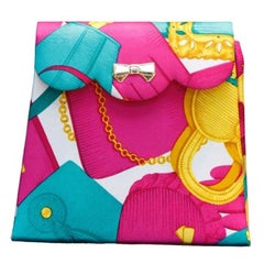 Nina Ricci Abendtasche aus bedrucktem Satin, ca. 1985-1990er Jahre