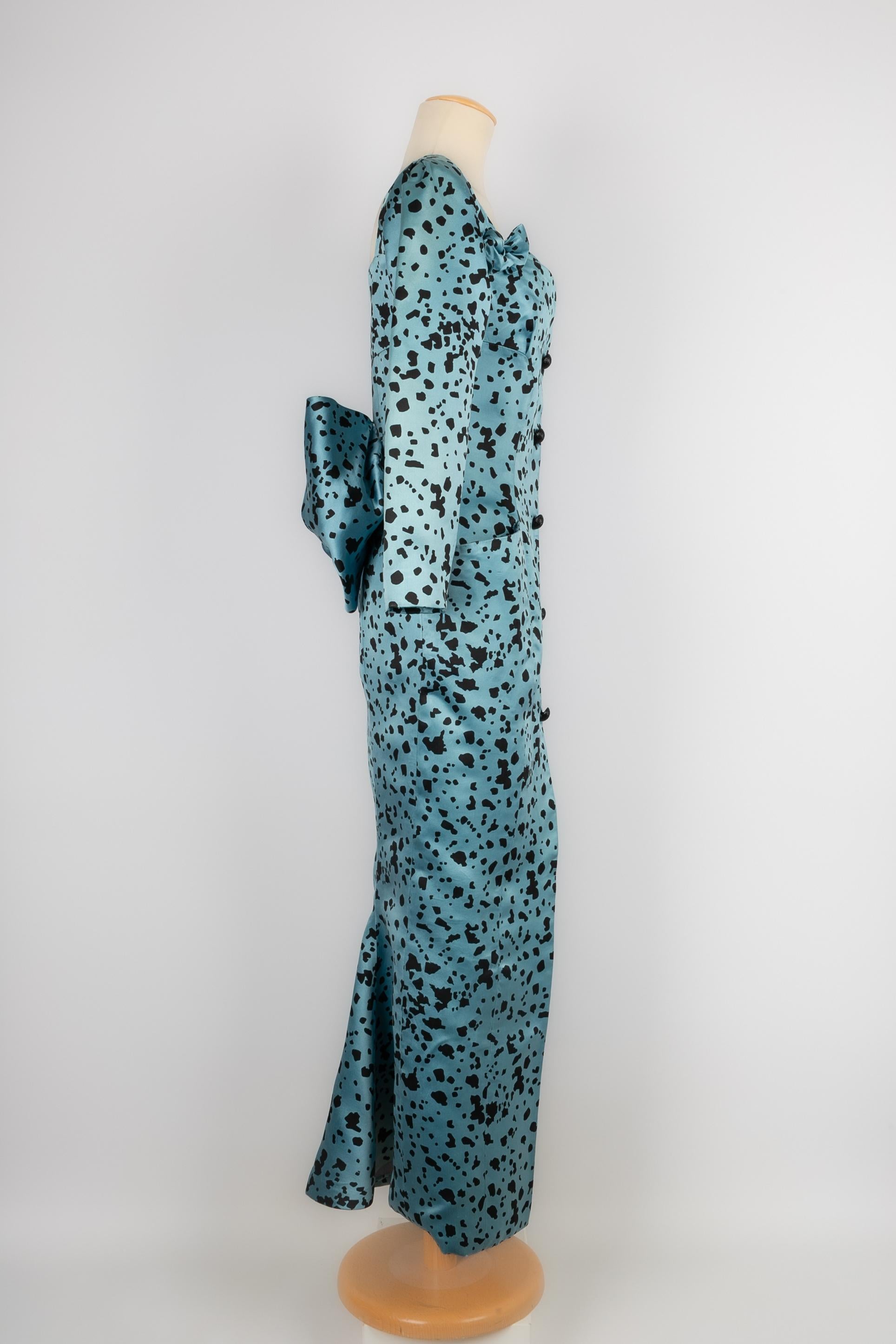 Gray Nina Ricci evening dress Haute Couture