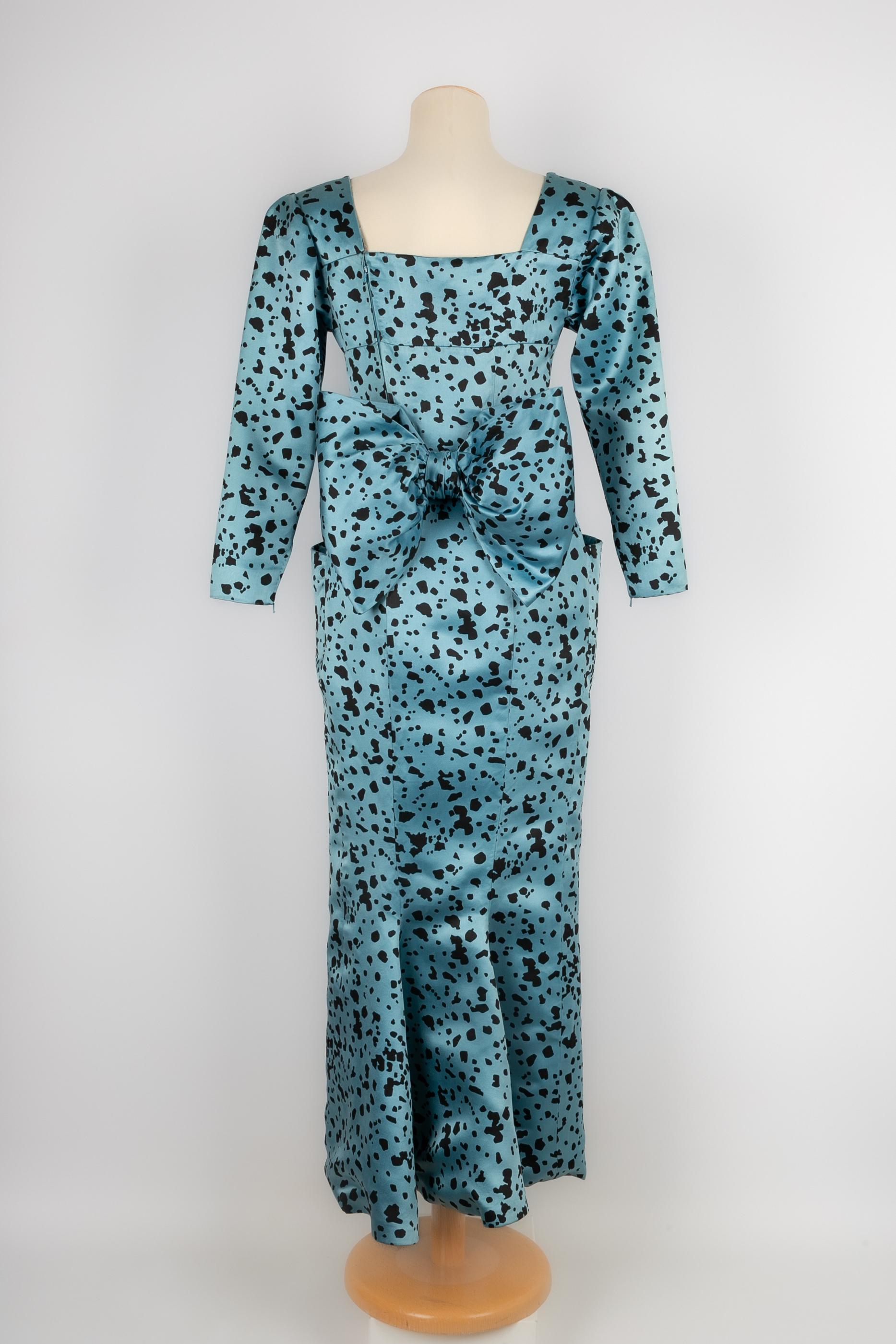 Nina Ricci evening dress Haute Couture In Good Condition In SAINT-OUEN-SUR-SEINE, FR