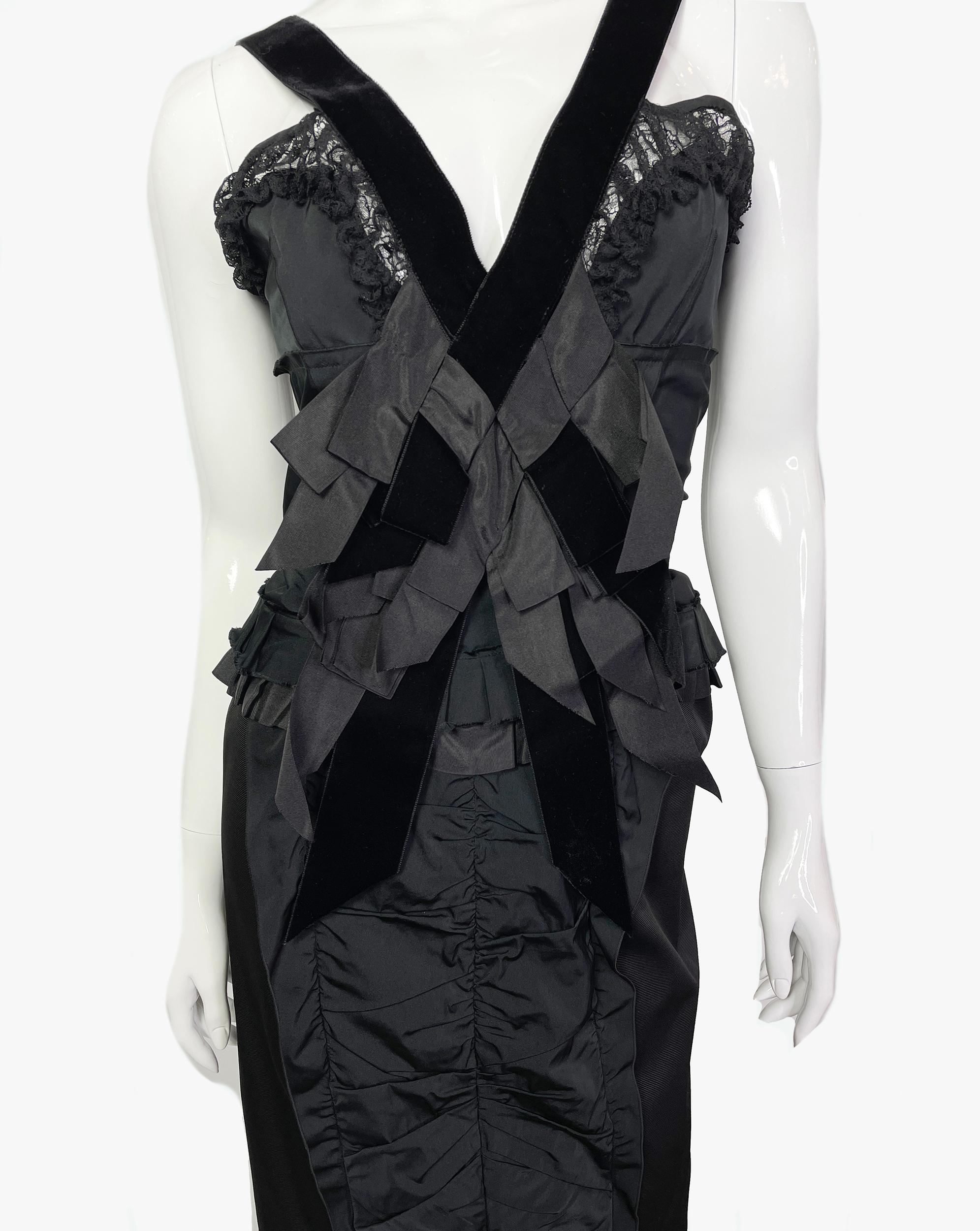 Gray Nina Ricci Evening Velvet Dress, 1990s