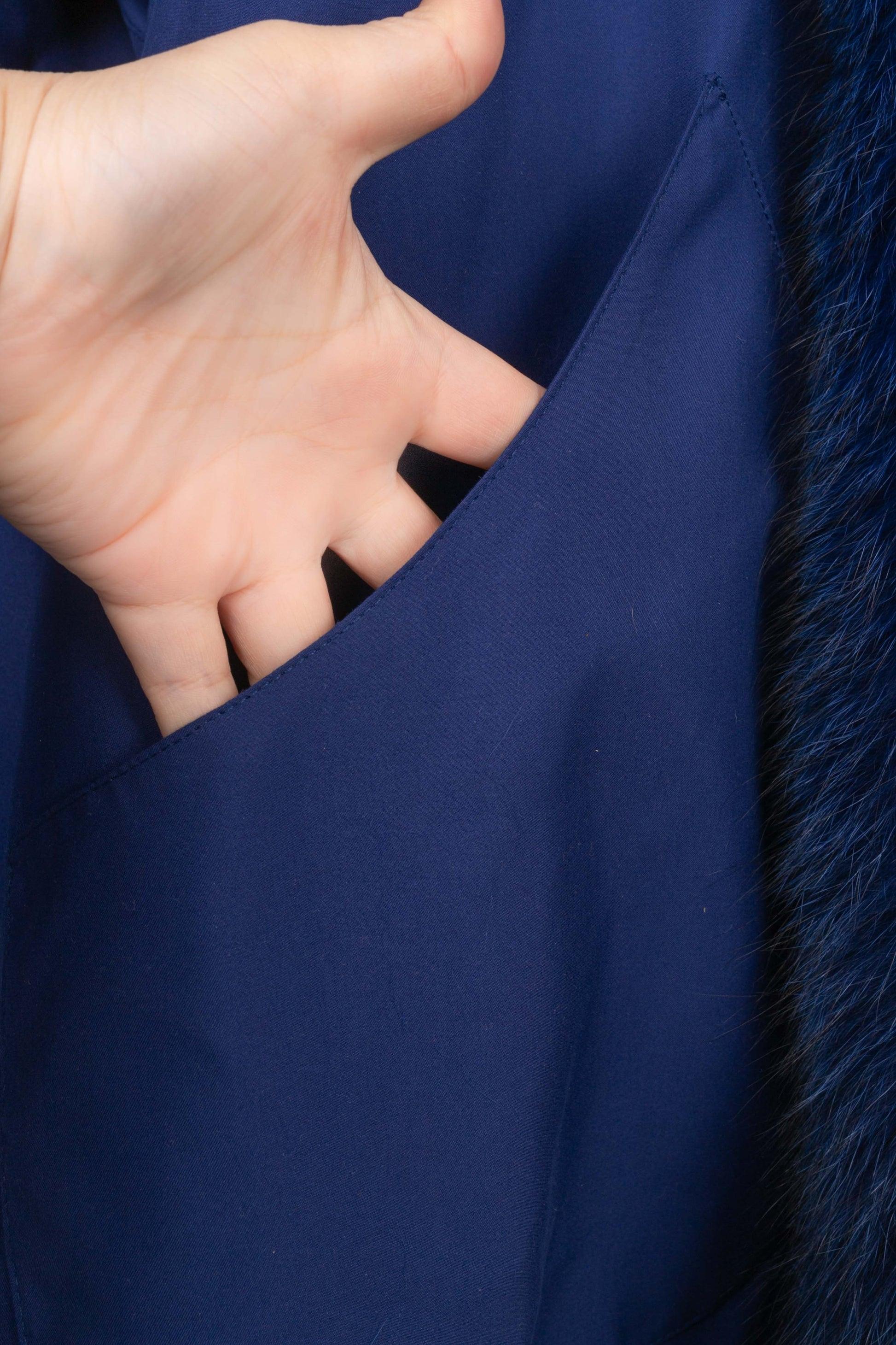 Women's Nina Ricci Fleece-lined Mid-length Fur Coat For Sale