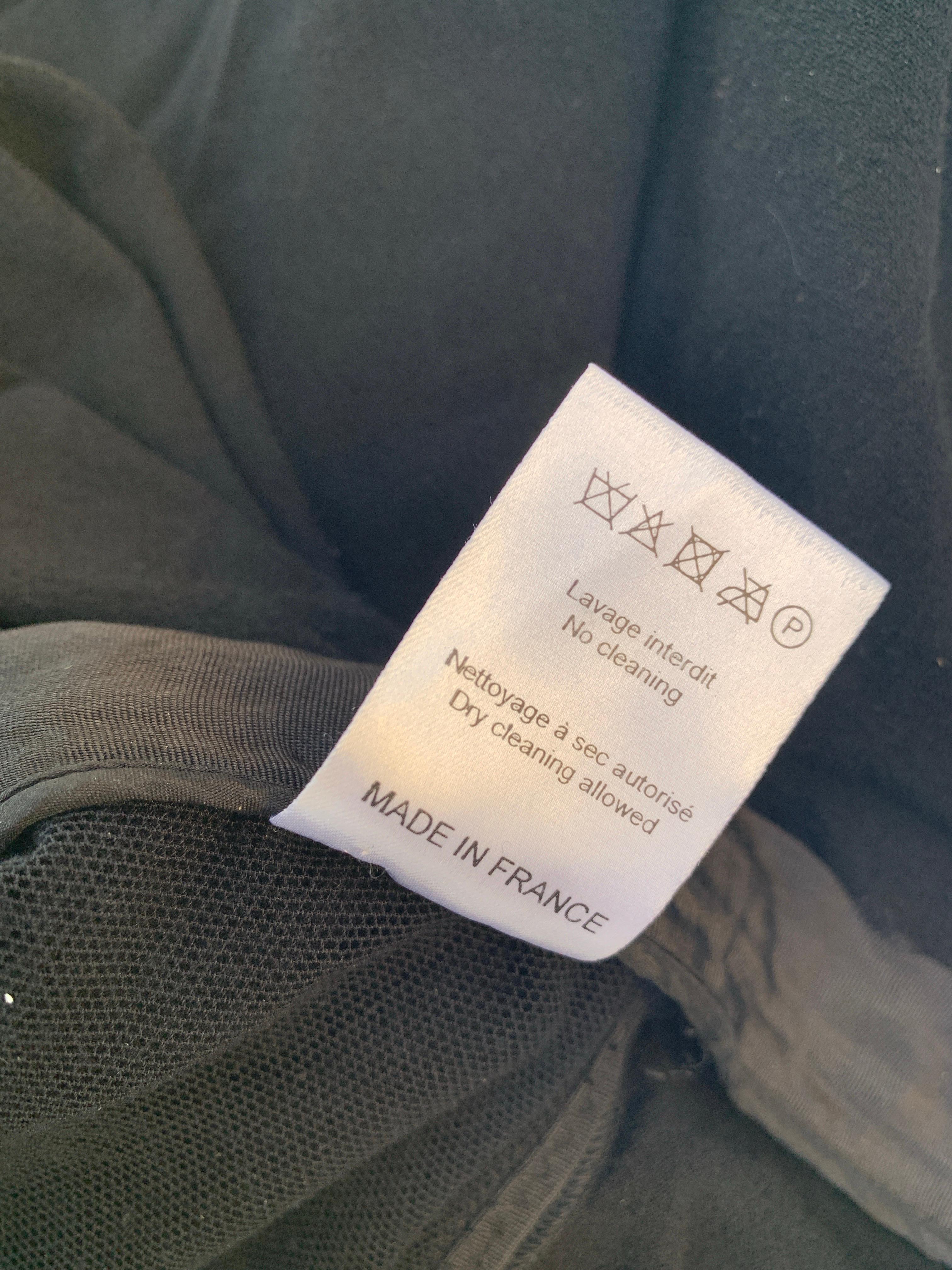 Nina Ricci France Little Black Crepe Asymmetrical Modern Draped Dress Sz 6/ EU40 en vente 14