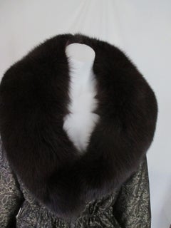 Nina Ricci Gold Green Après Ski Jacket  Fox Fur