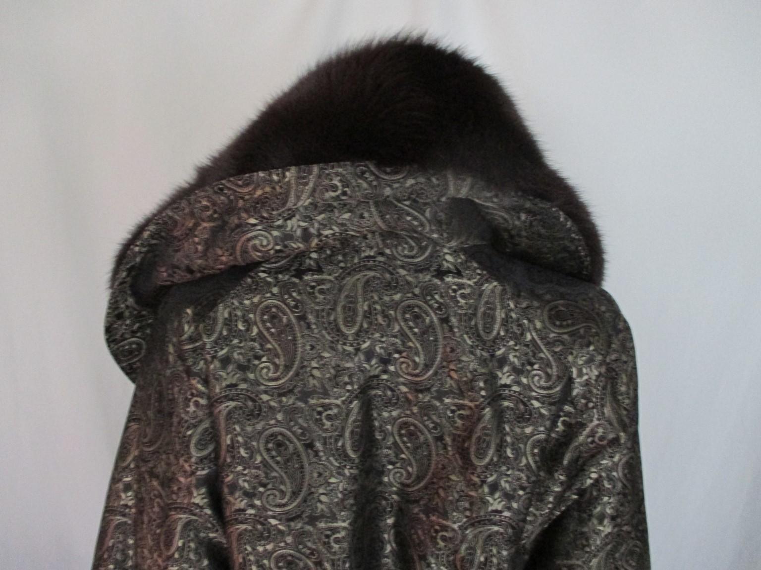 Nina Ricci Gold Green Après Ski Jacket  Fox Fur 3
