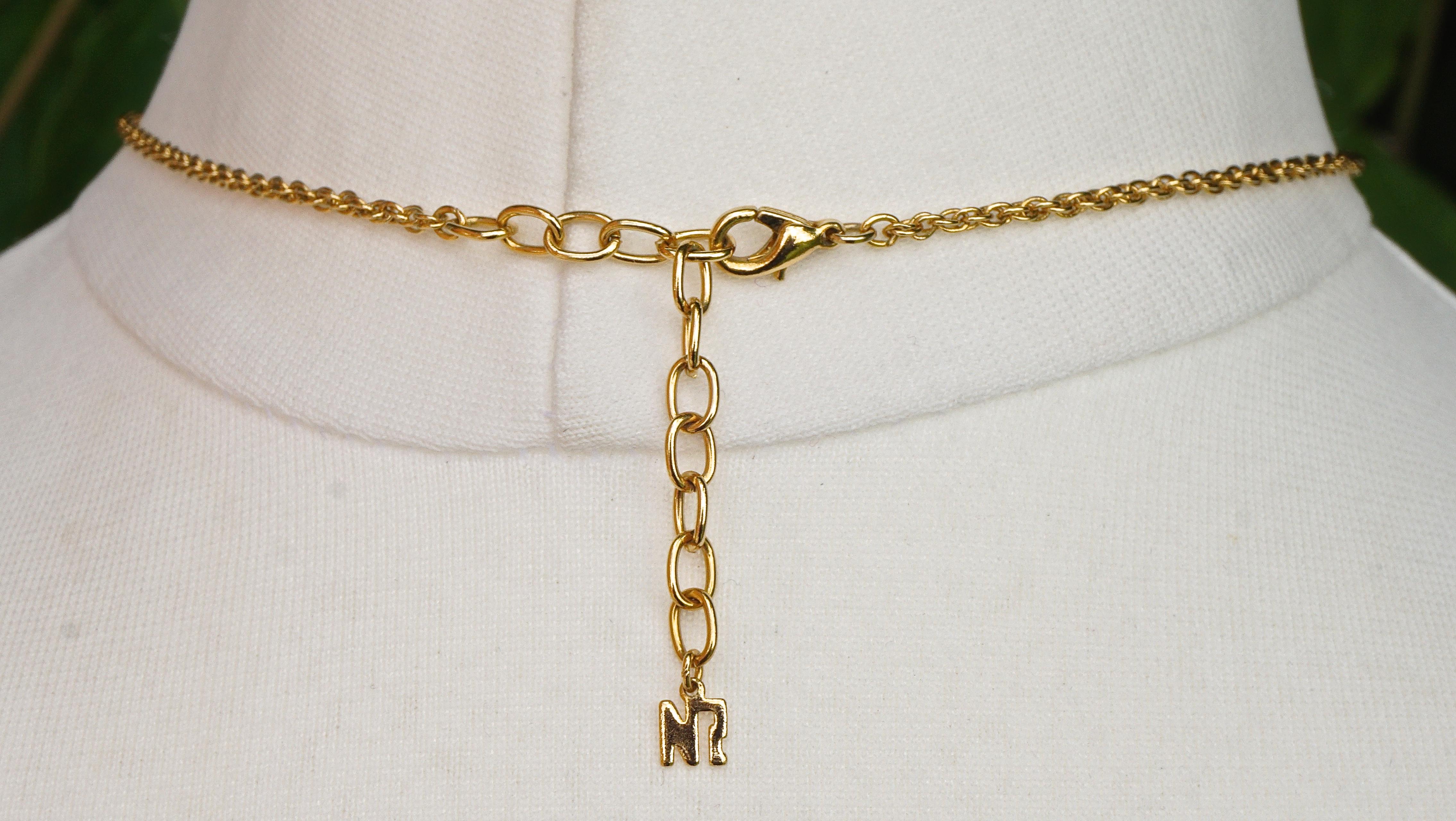 Nina Ricci Gold Plated Faux Pearl 