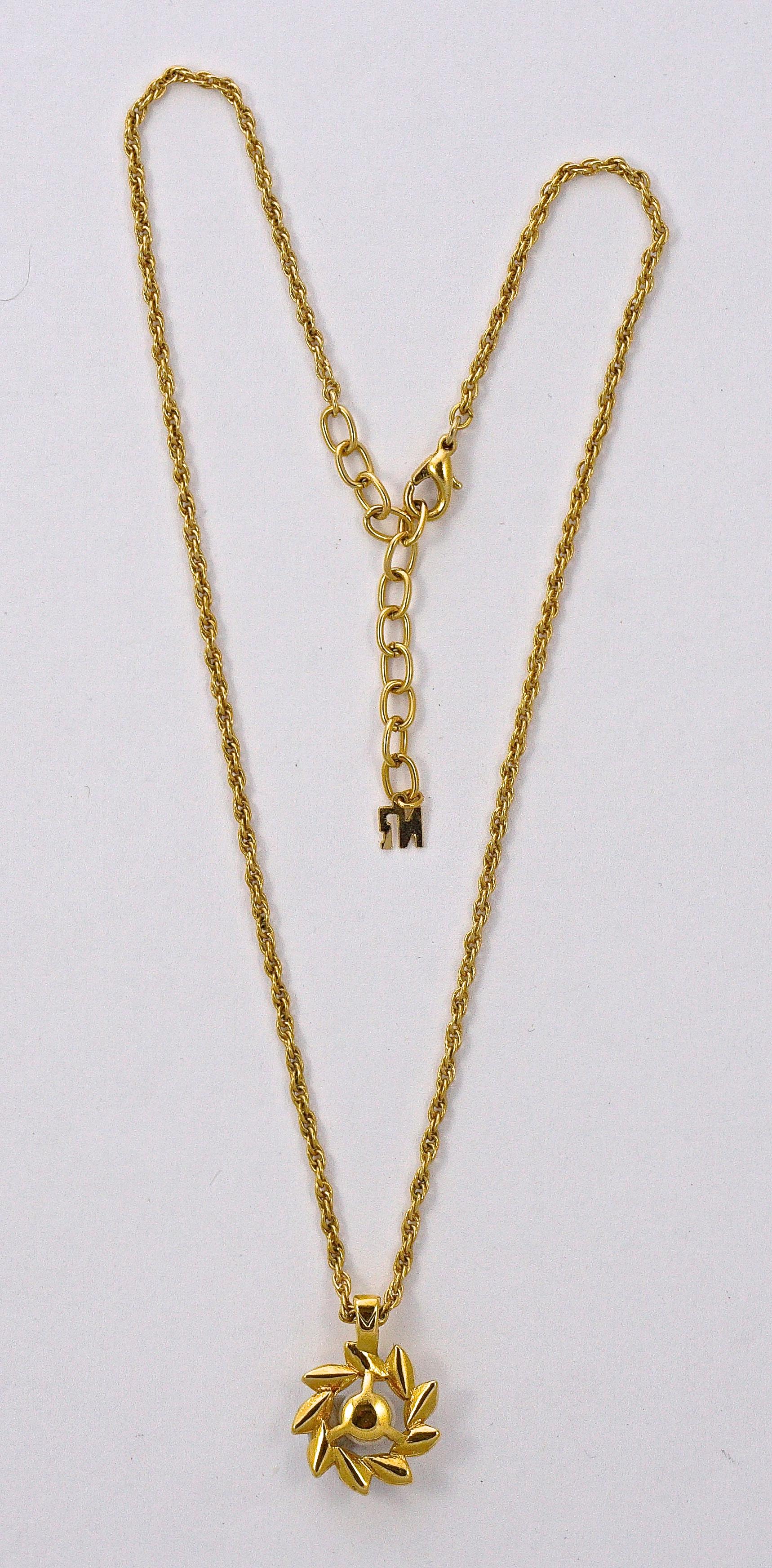 Nina Ricci Gold Plated Faux Pearl 