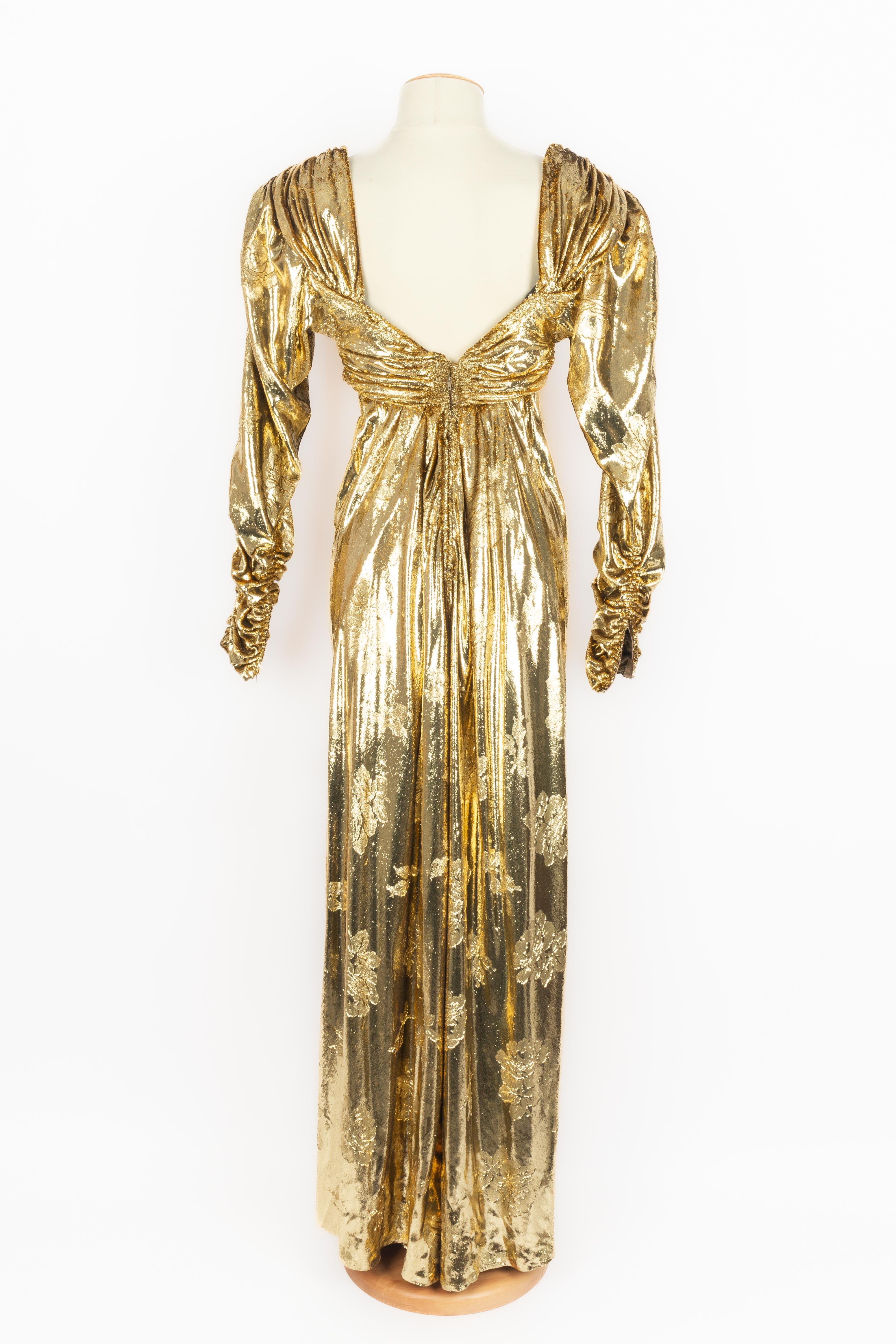 Abito dorato Nina Ricci Haute Couture in vendita 1