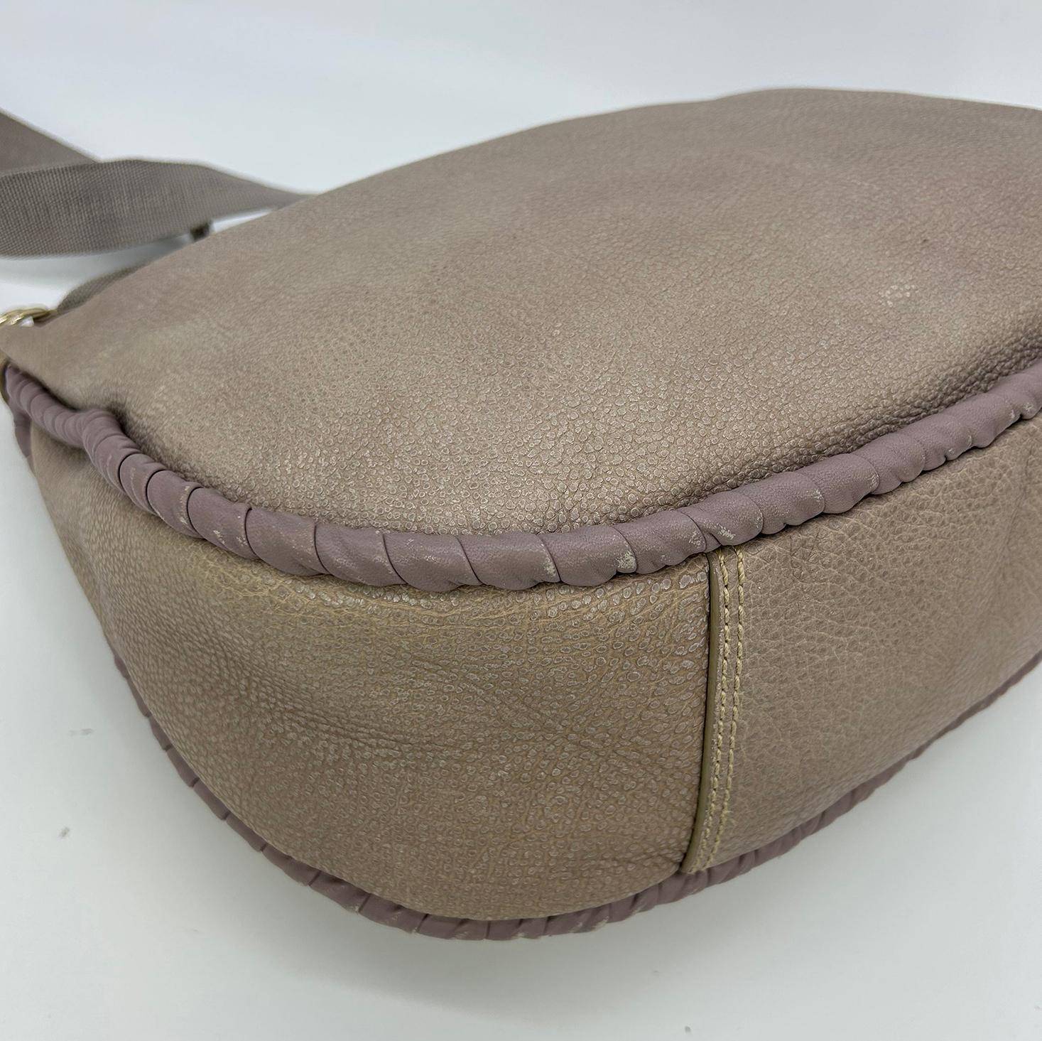 Nina Ricci Gray Leather Hobo Shoulder Bag For Sale 3
