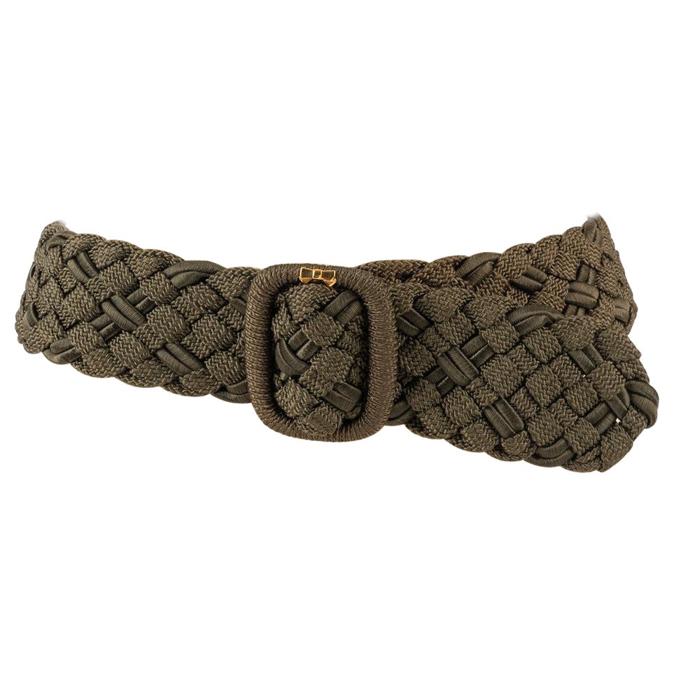 Cinturón trenzado verde Nina Ricci