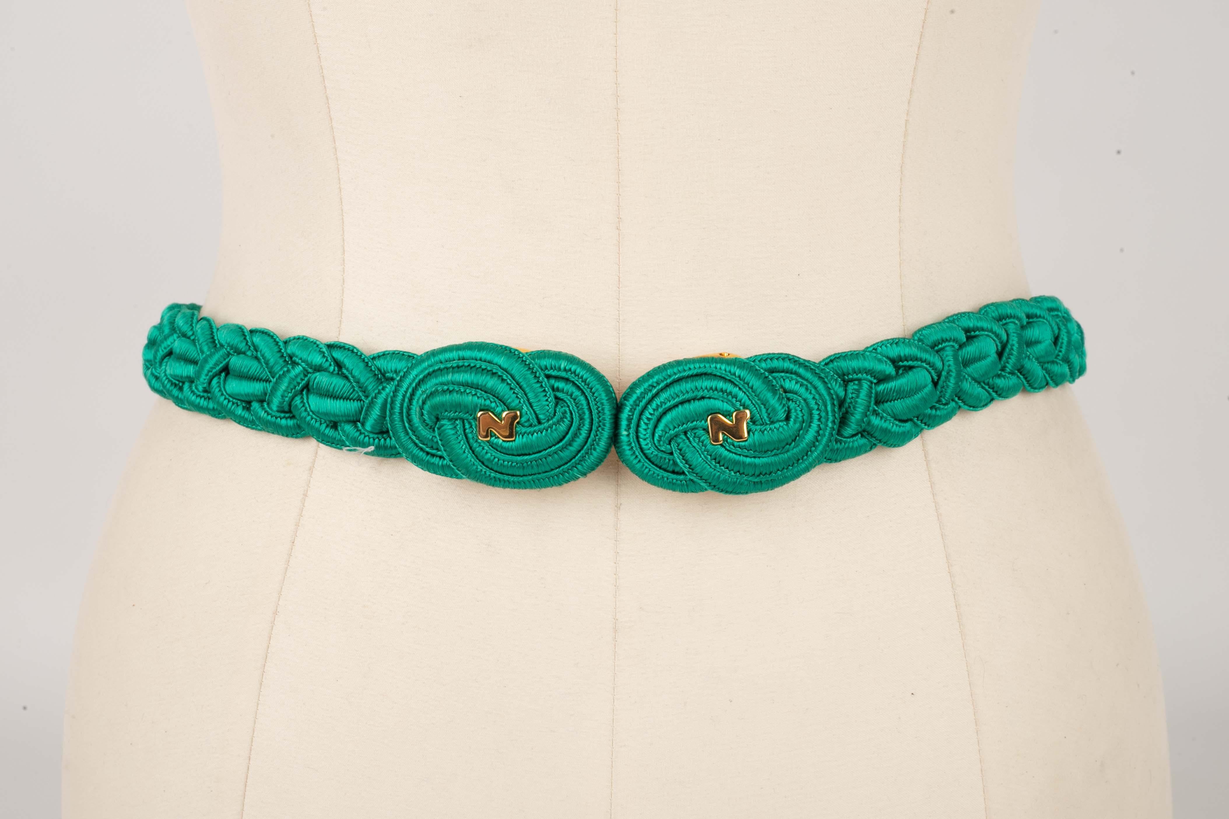 Vert Nina Ricci ceinture vintage verte en vente